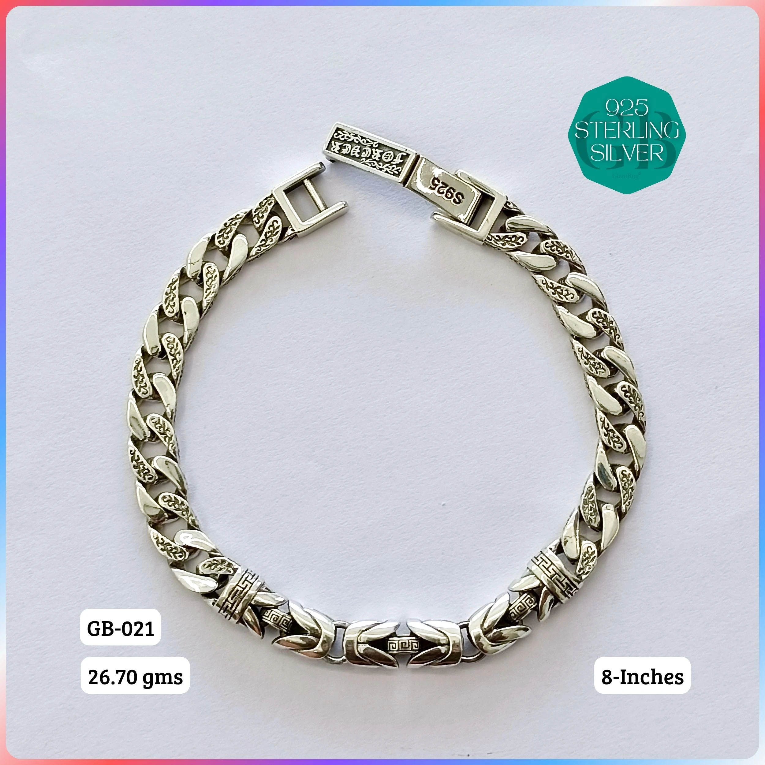 INDO BRACELETS - Premium 925 Silver Jewellery - SKU: GB-021-022 - Hyderabad Silver Importers