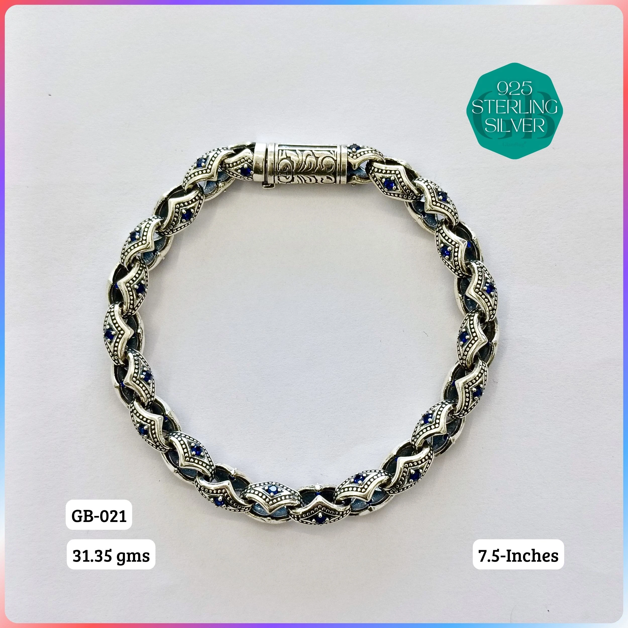 INDO BRACELETS - Premium 925 Silver Jewellery - SKU: GB-021-024 - Hyderabad Silver Importers
