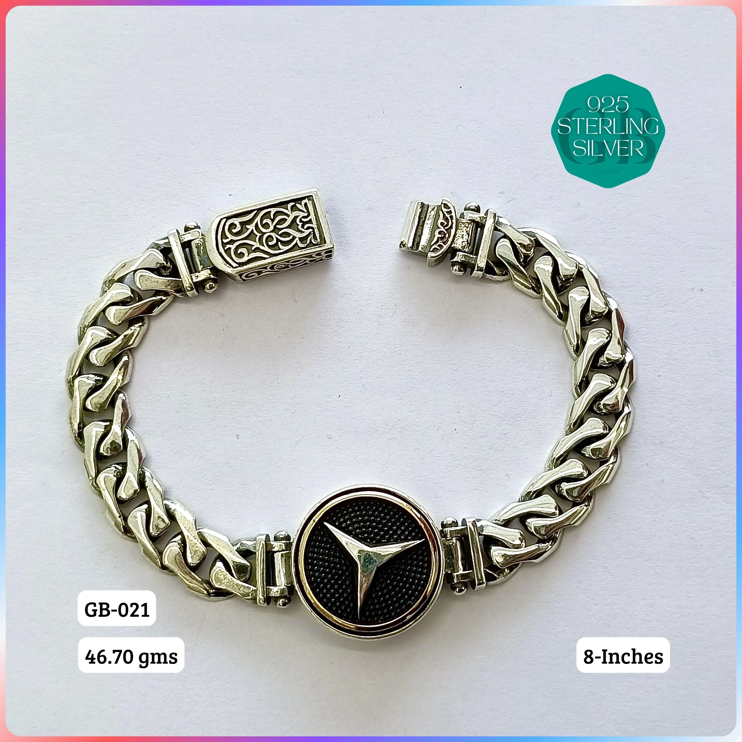 INDO BRACELETS - Premium 925 Silver Jewellery - SKU: GB-021-026 - Hyderabad Silver Importers