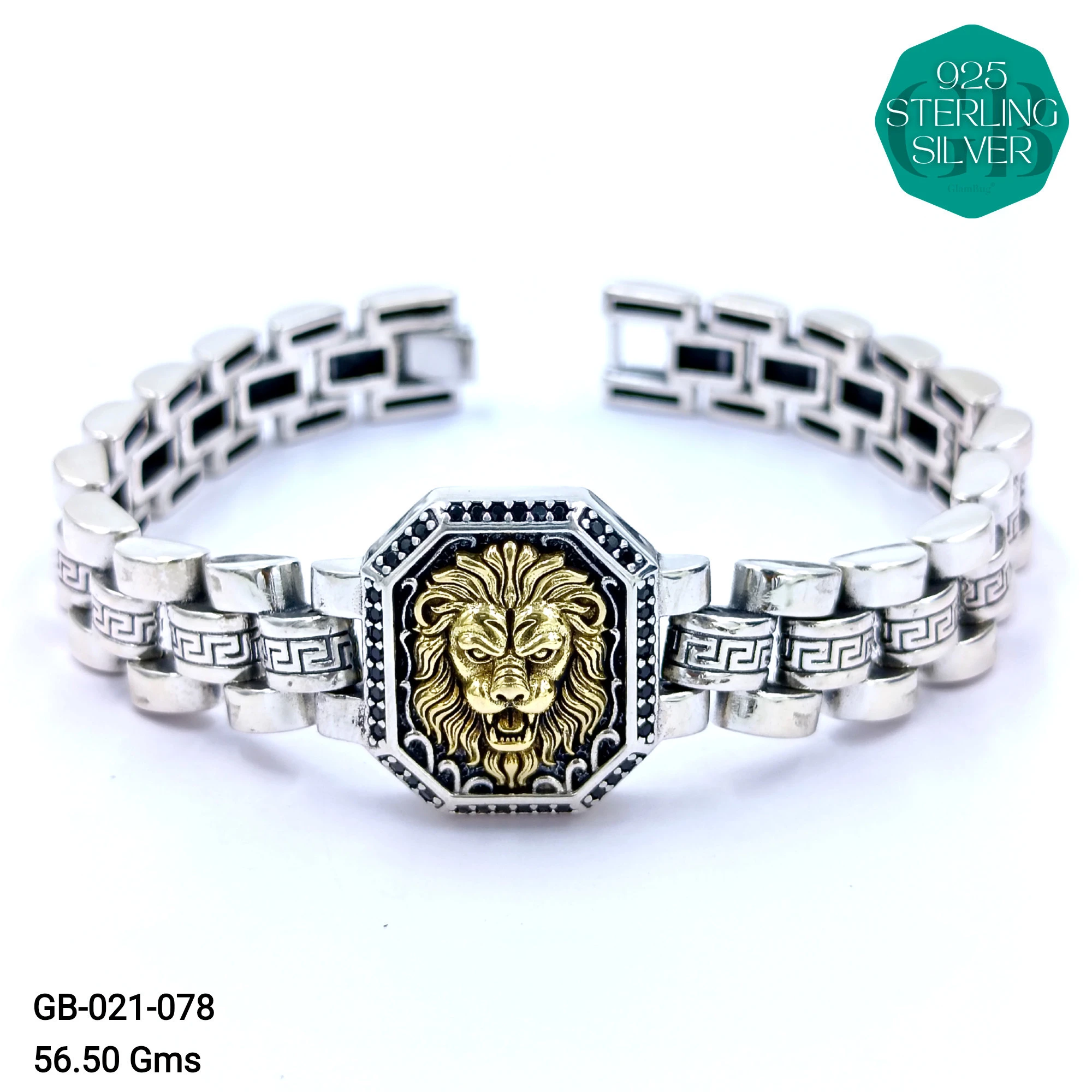 INDO BRACELETS - Premium 925 Silver Jewellery - SKU: GB-021-078 - Hyderabad Silver Importers