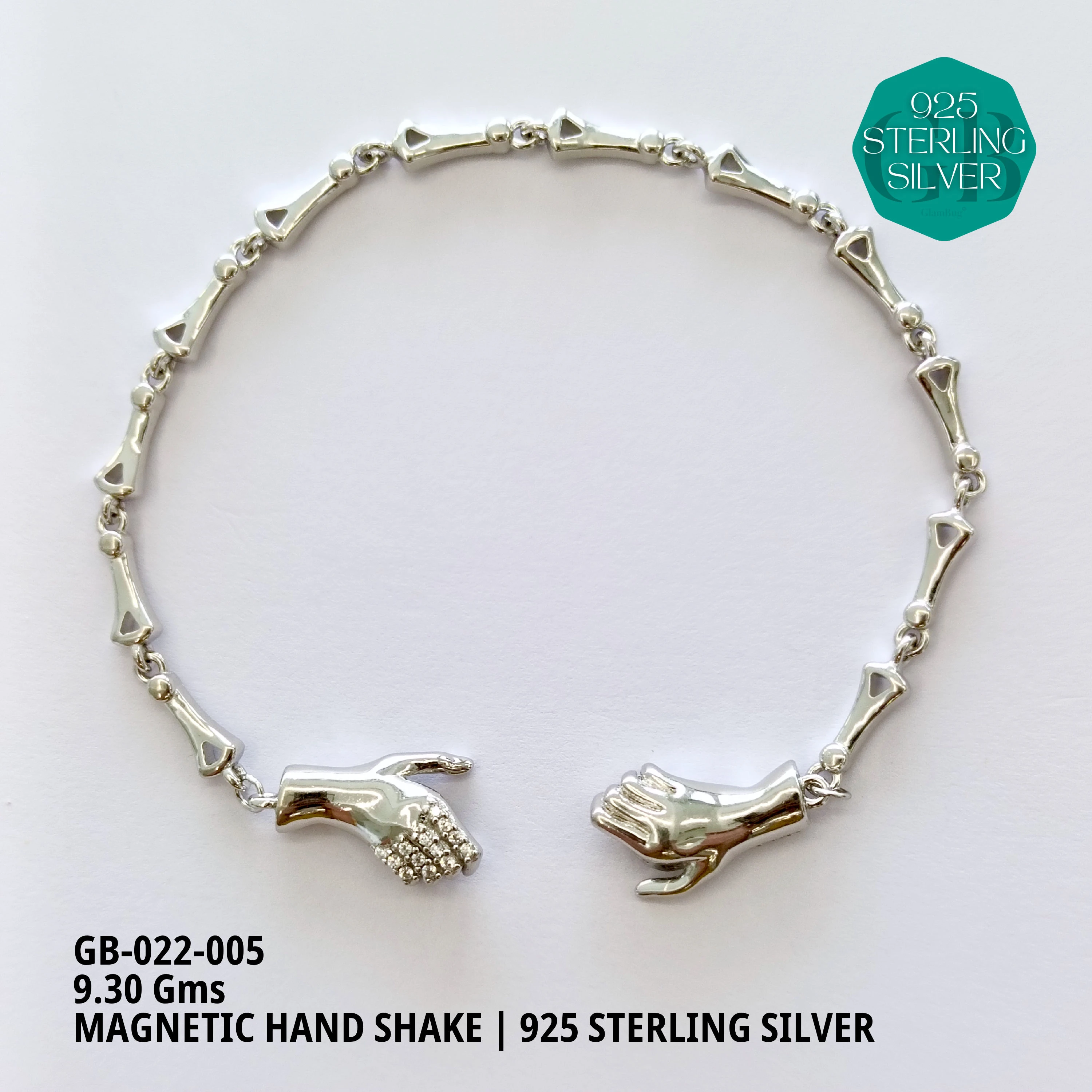 ITALY CNC BALL ELASTIC BRACELETS - Premium 925 Silver Jewellery - SKU: GB-022-005 - Hyderabad Silver Importers