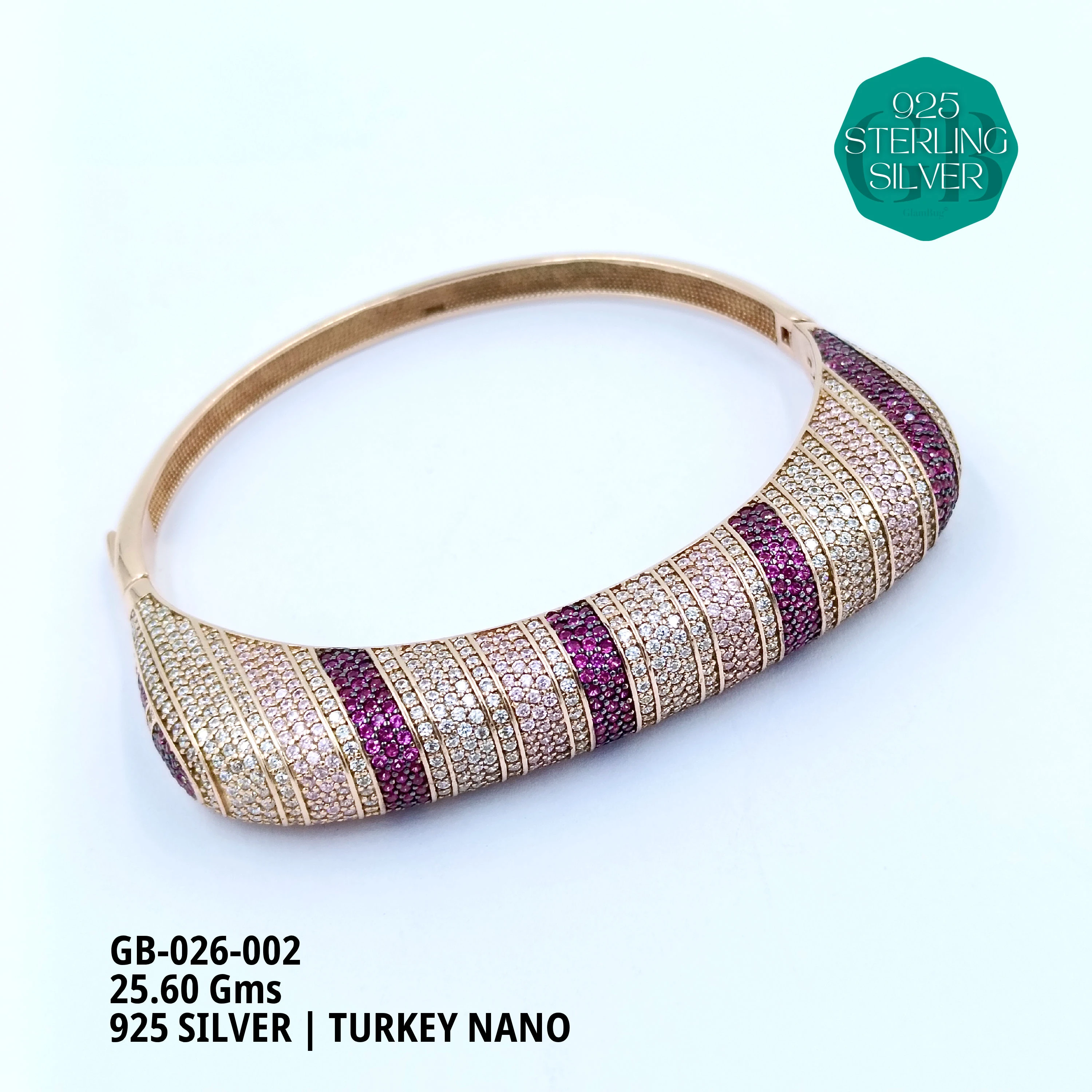 TURKEY NANO MICRO KADA - Premium 925 Silver Jewellery - SKU: GB-026-002 - Hyderabad Silver Importers