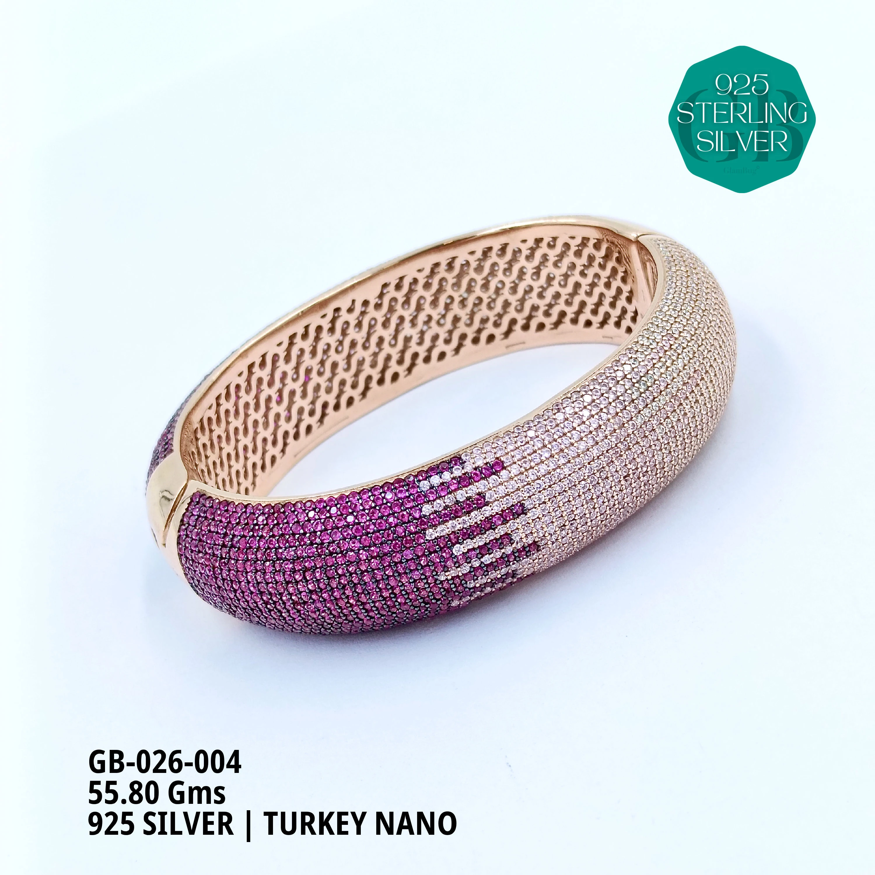 TURKEY NANO MICRO KADA - Premium 925 Silver Jewellery - SKU: GB-026-004 - Hyderabad Silver Importers