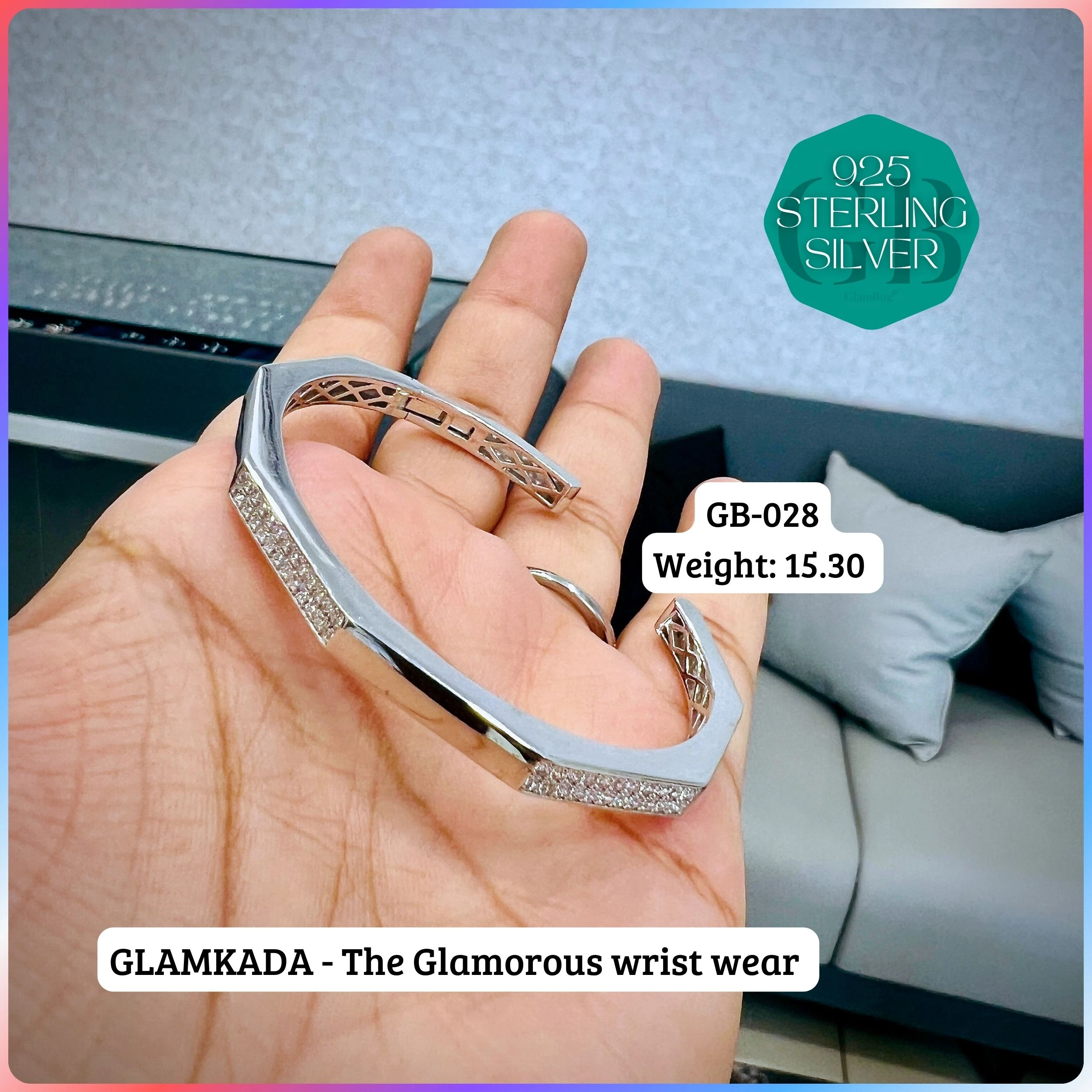 GLAM KADA - Premium 925 Silver Jewellery - SKU: GB-028-003 - Hyderabad Silver Importers