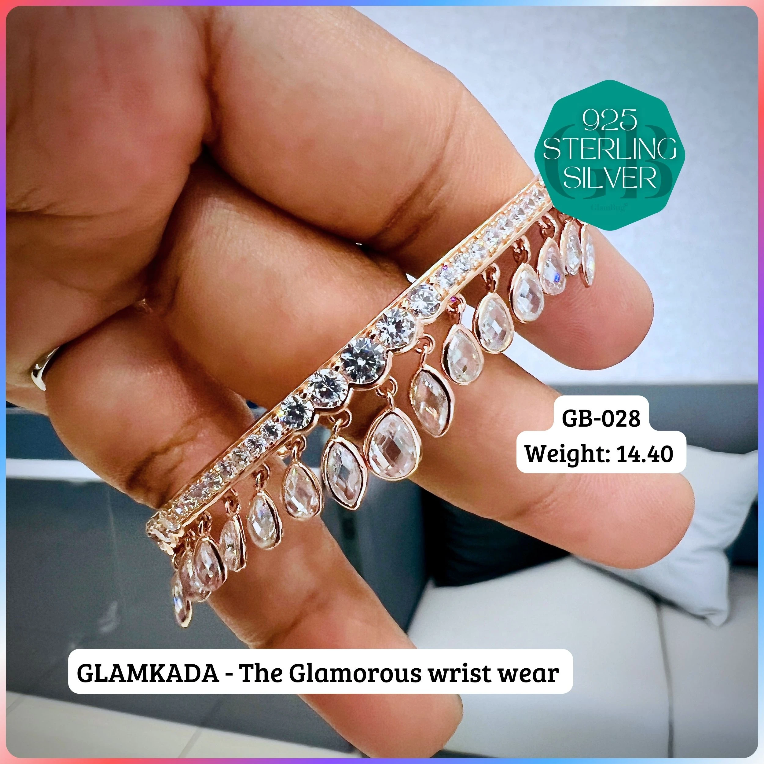 GLAM KADA - Premium 925 Silver Jewellery - SKU: GB-028-007 - Hyderabad Silver Importers