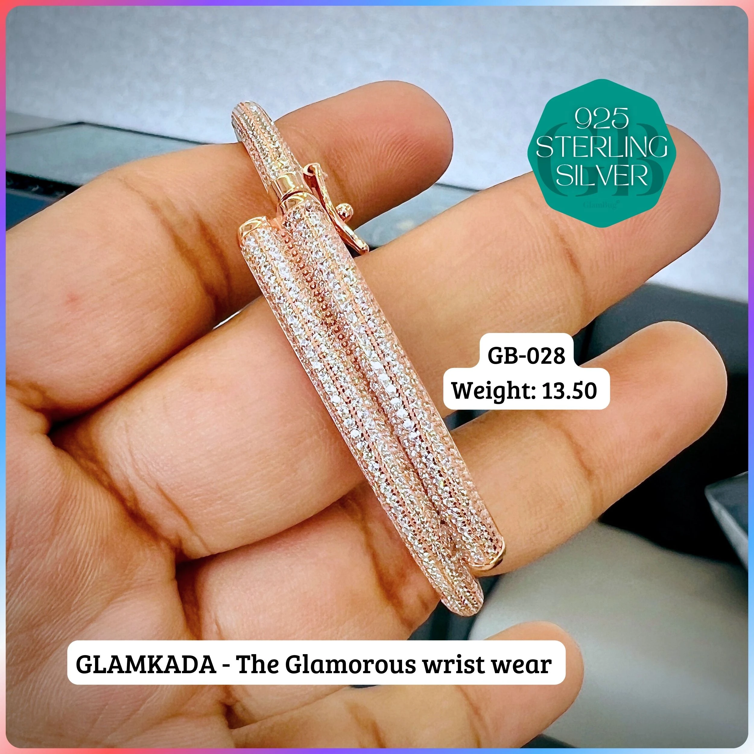 GLAM KADA - Premium 925 Silver Jewellery - SKU: GB-028-014 - Hyderabad Silver Importers