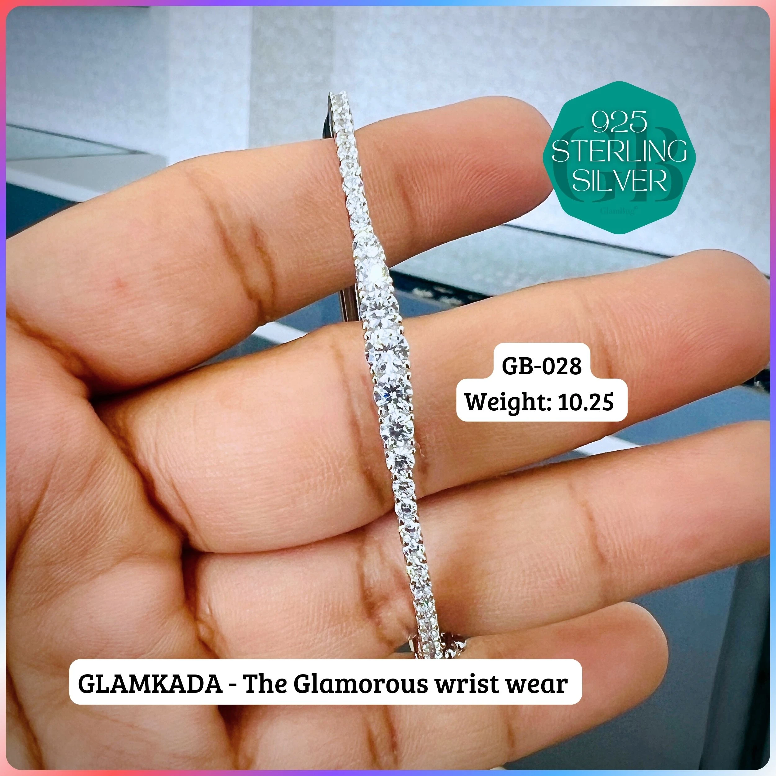 GLAM KADA - Premium 925 Silver Jewellery - SKU: GB-028-025 - Hyderabad Silver Importers