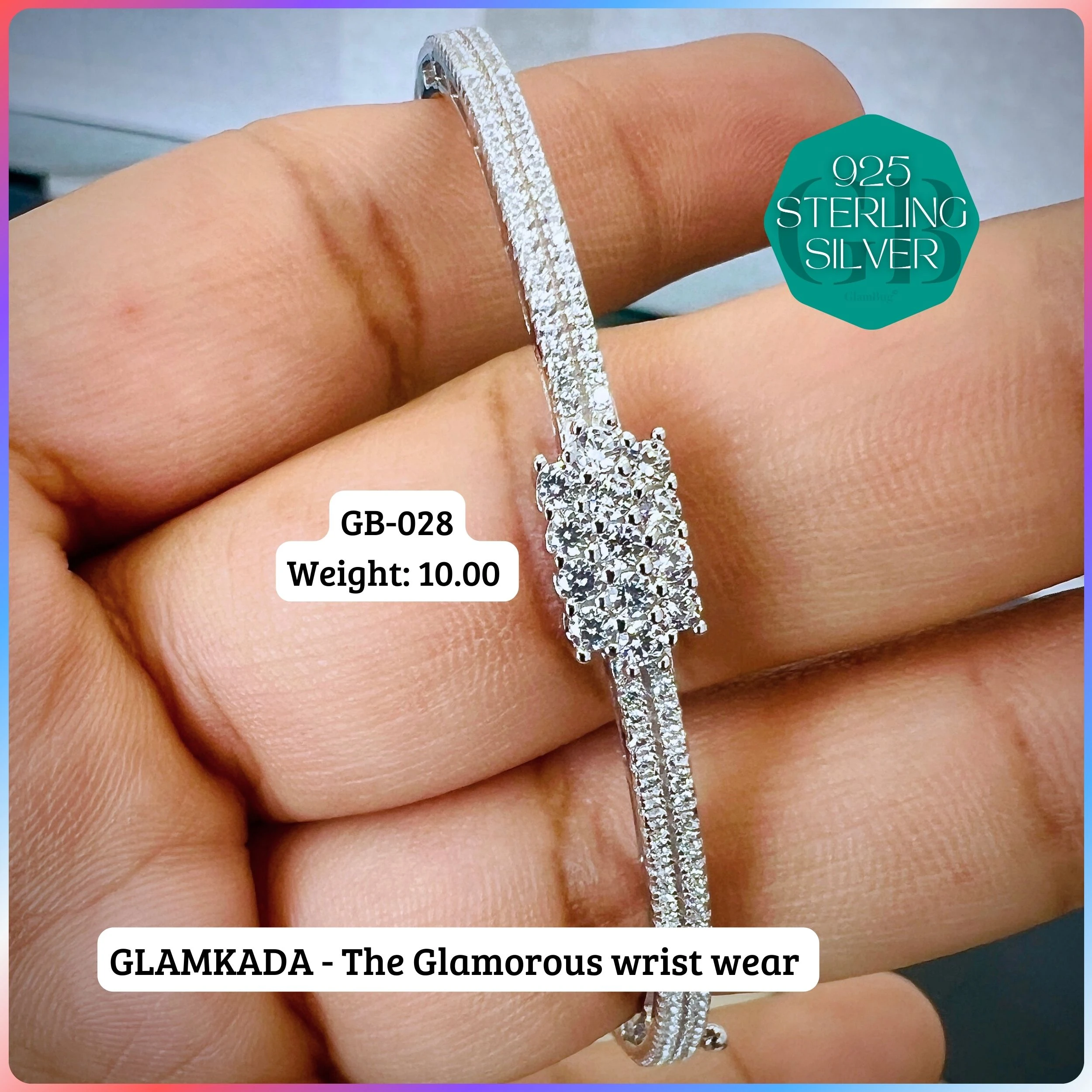 GLAM KADA - Premium 925 Silver Jewellery - SKU: GB-028-028 - Hyderabad Silver Importers