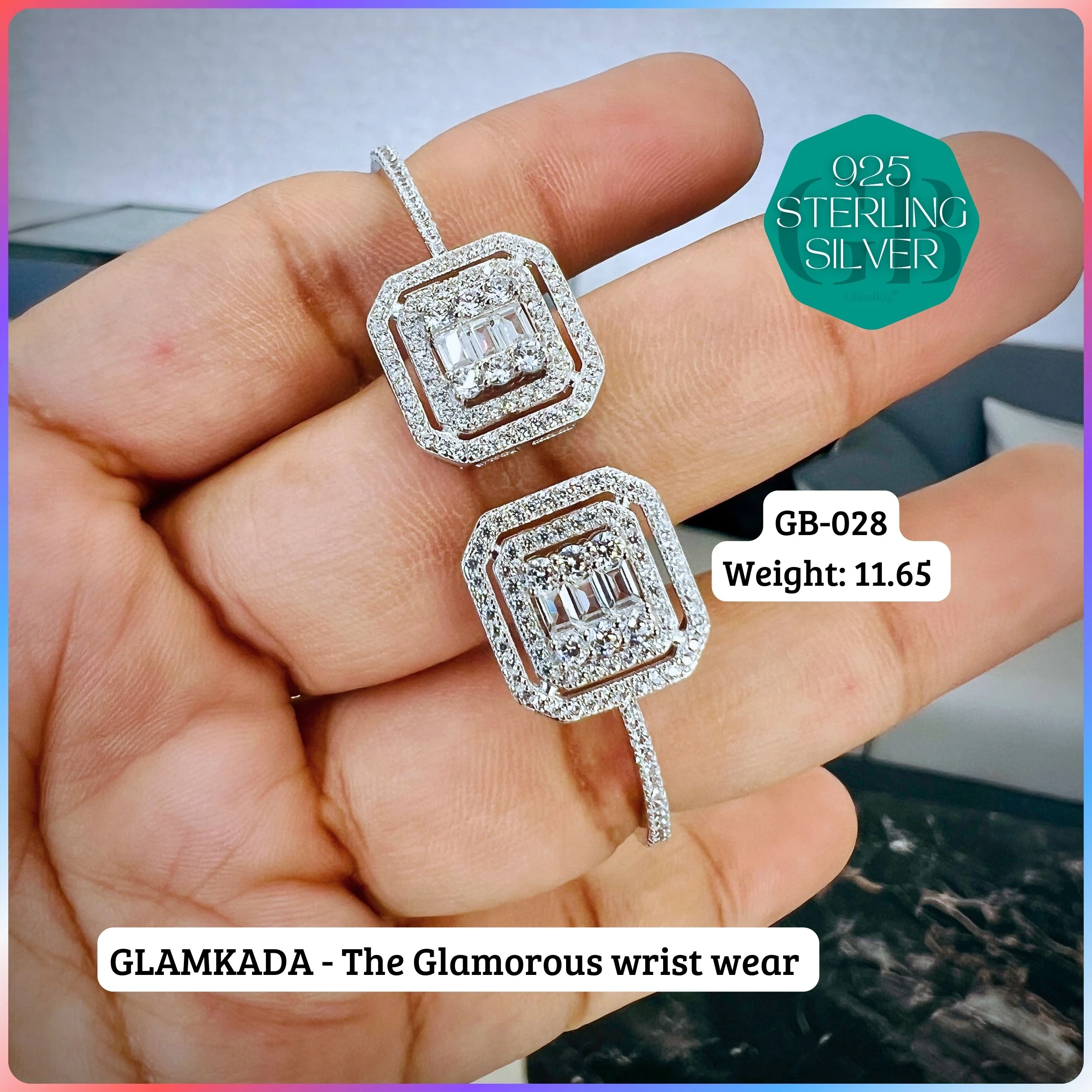 GLAM KADA - Premium 925 Silver Jewellery - SKU: GB-028-037 - Hyderabad Silver Importers