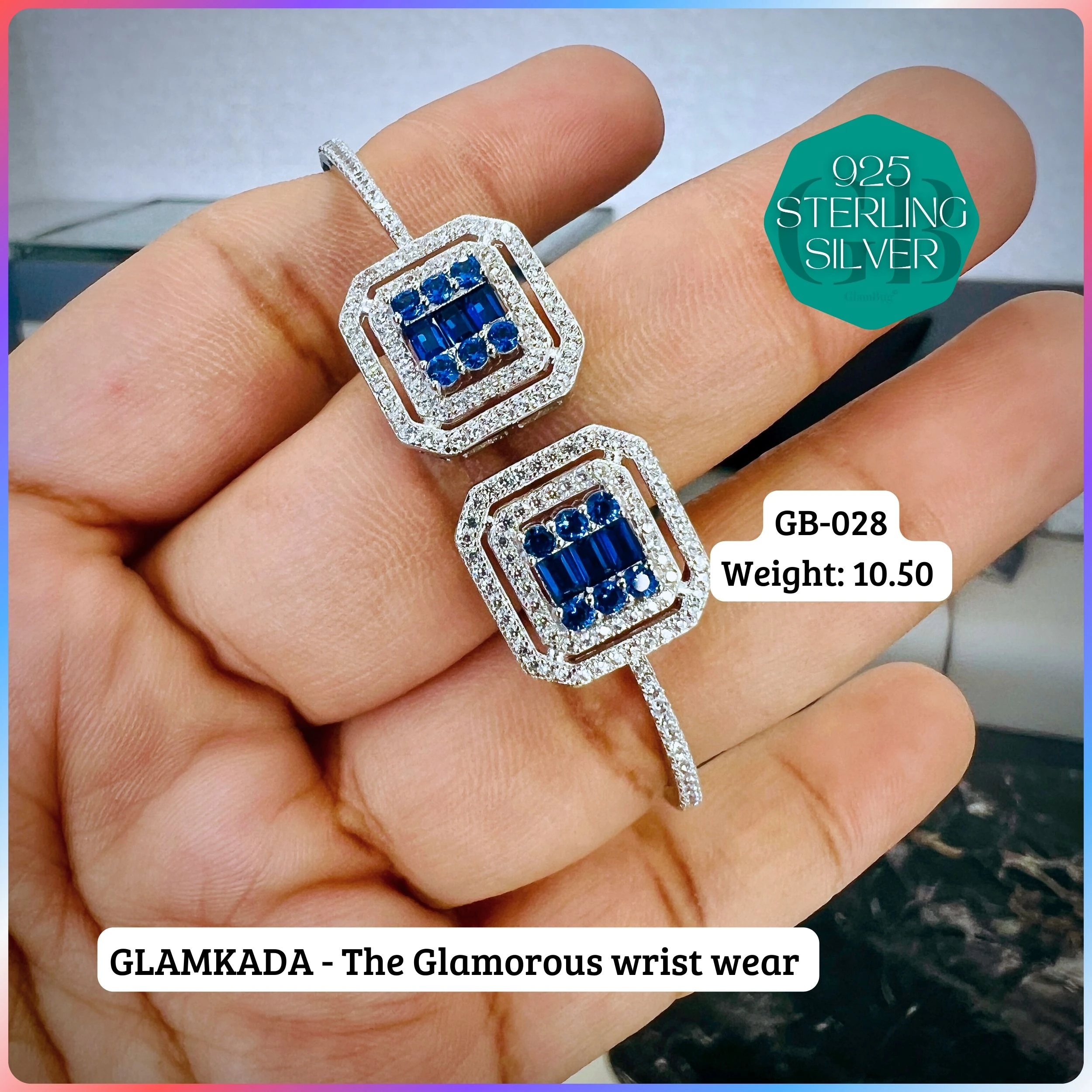 GLAM KADA - Premium 925 Silver Jewellery - SKU: GB-028-038 - Hyderabad Silver Importers
