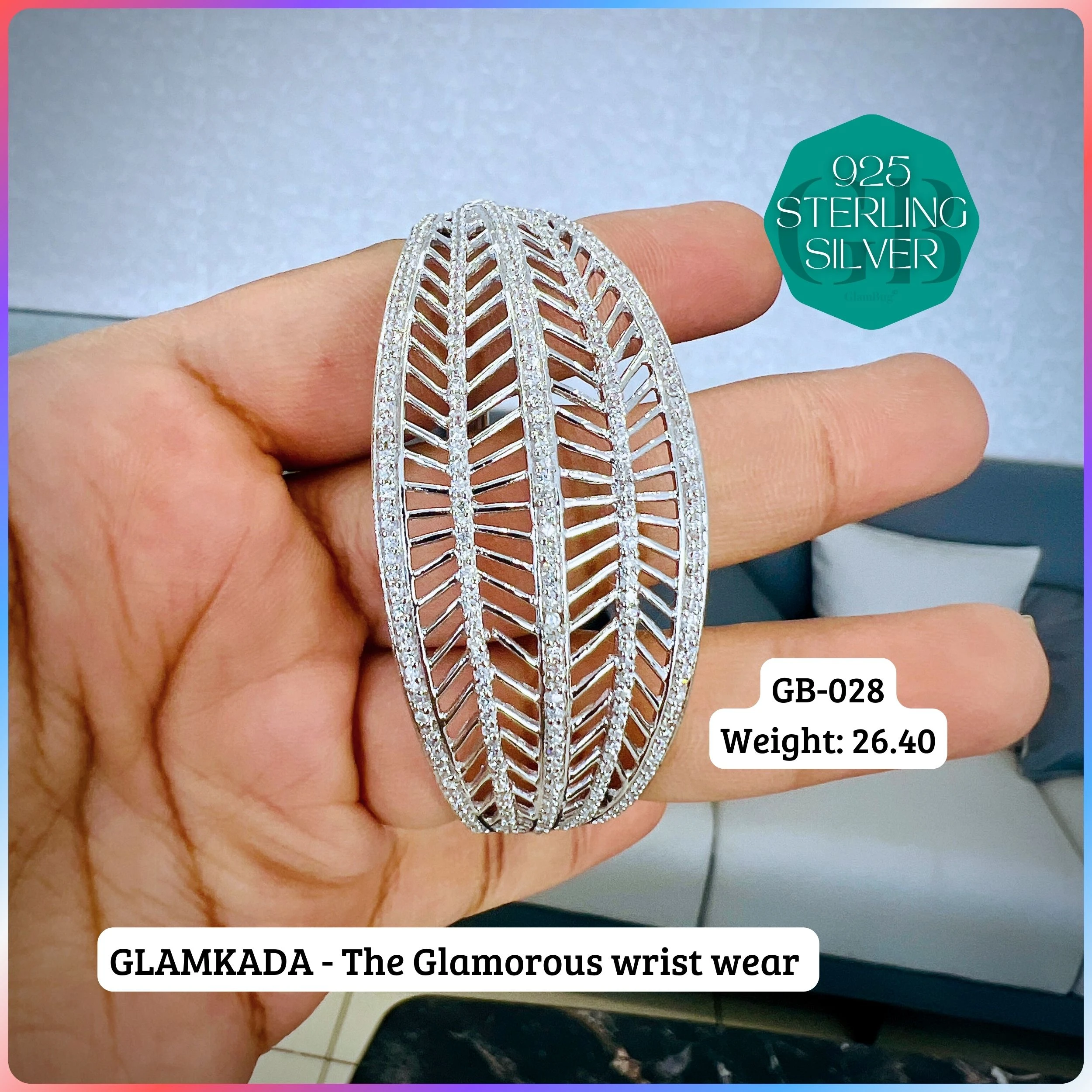 GLAM KADA - Premium 925 Silver Jewellery - SKU: GB-028-048 - Hyderabad Silver Importers