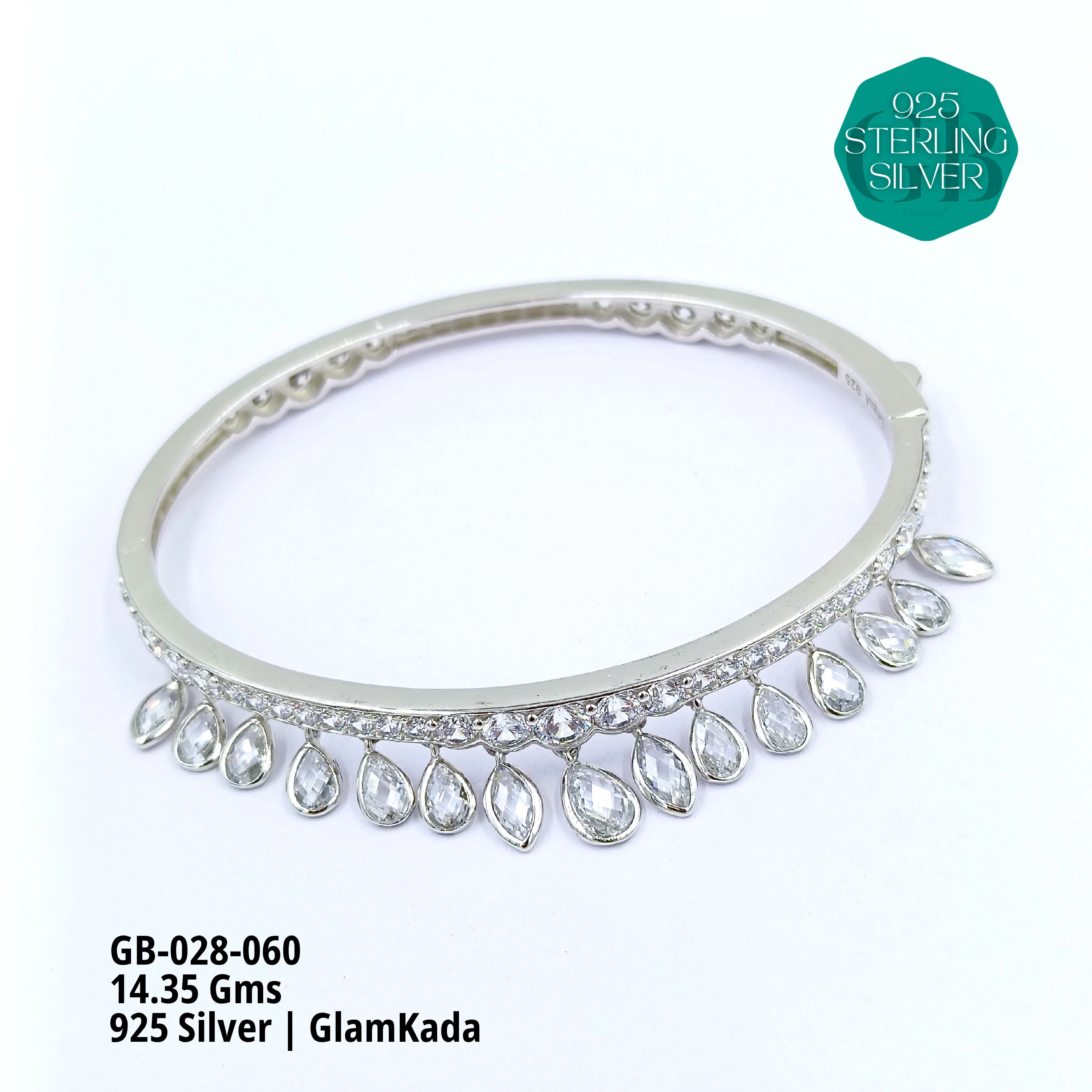 GLAM KADA - Premium 925 Silver Jewellery - SKU: GB-028-060 - Hyderabad Silver Importers