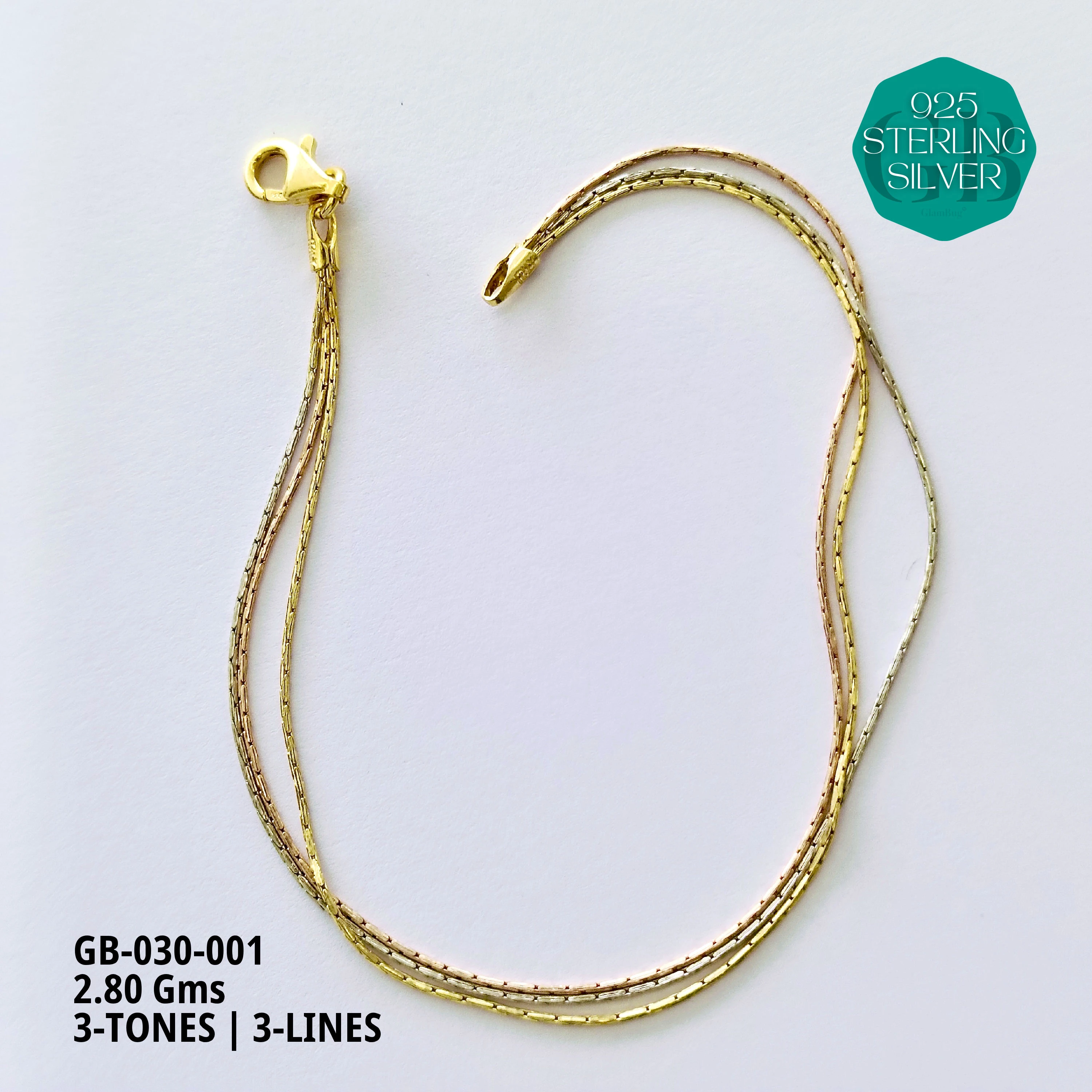 ITALIAN BUNCH BRACELETS 3-5-7 LINES - Premium 925 Silver Jewellery - SKU: GB-030-001 - Hyderabad Silver Importers