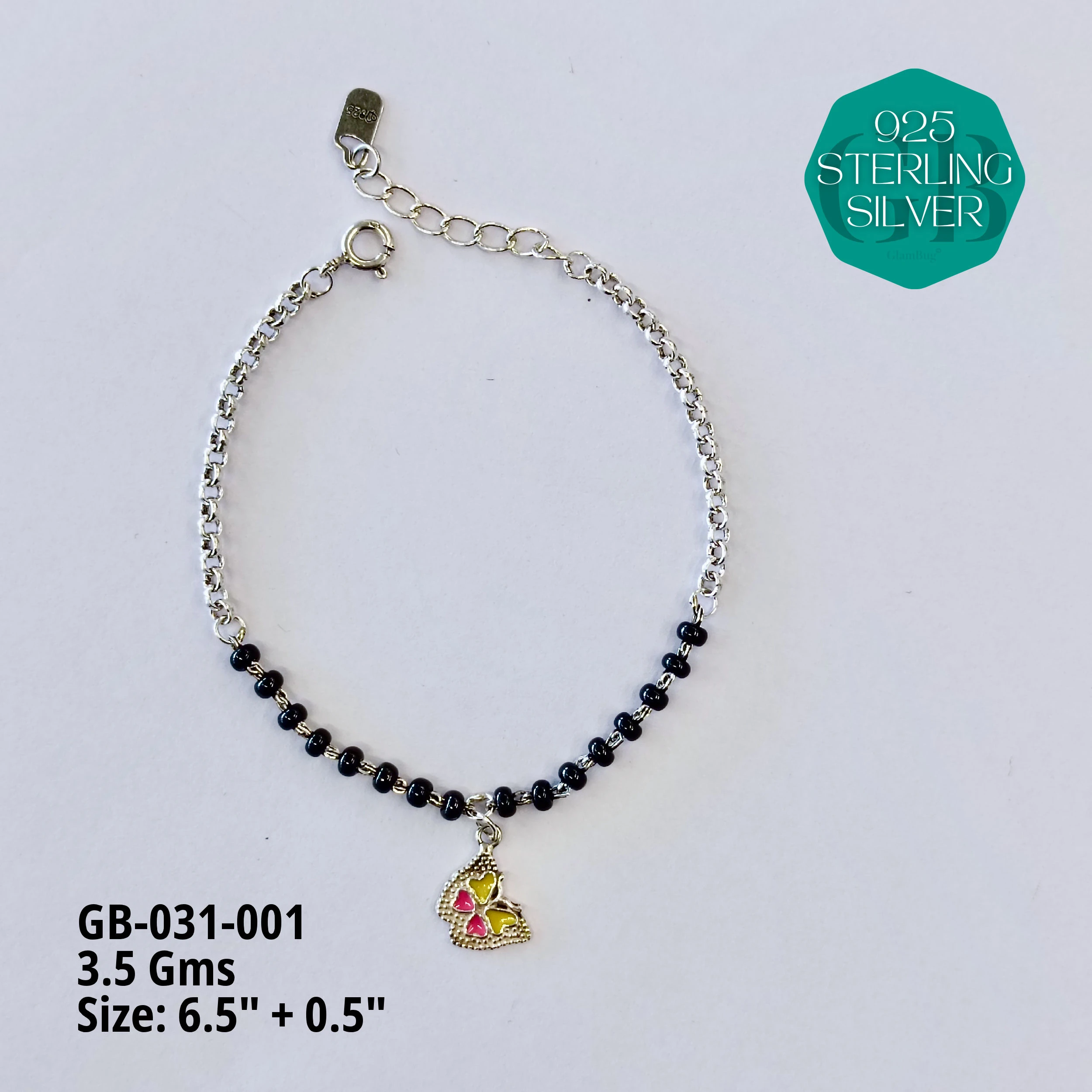 HAND MANGAL SUTRA - Premium 925 Silver Jewellery - SKU: GB-031-001 - Hyderabad Silver Importers