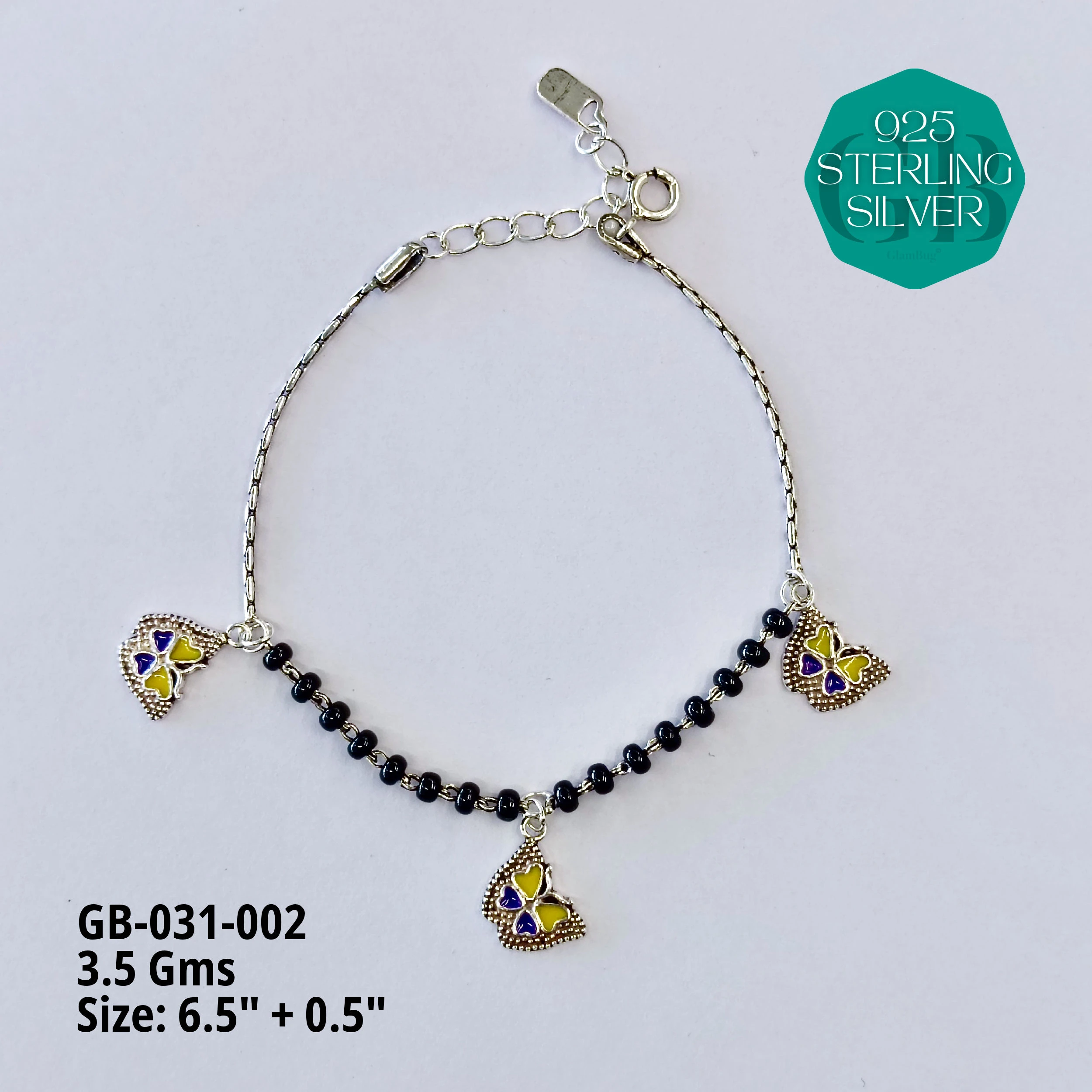 HAND MANGAL SUTRA - Premium 925 Silver Jewellery - SKU: GB-031-002 - Hyderabad Silver Importers