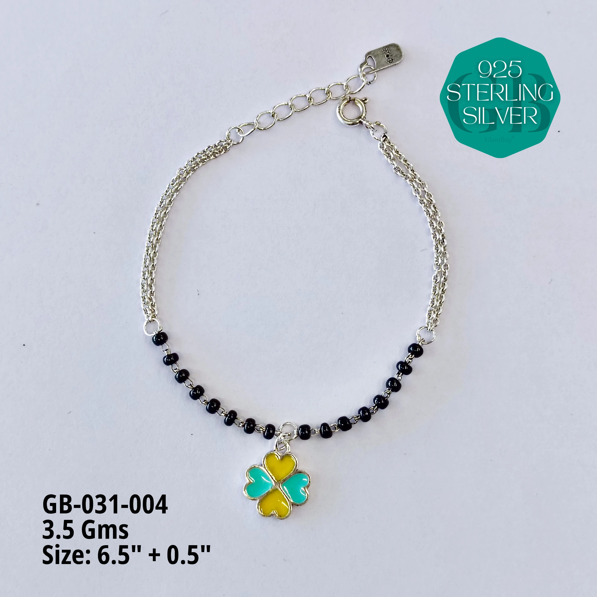 HAND MANGAL SUTRA - Premium 925 Silver Jewellery - SKU: GB-031-004 - Hyderabad Silver Importers