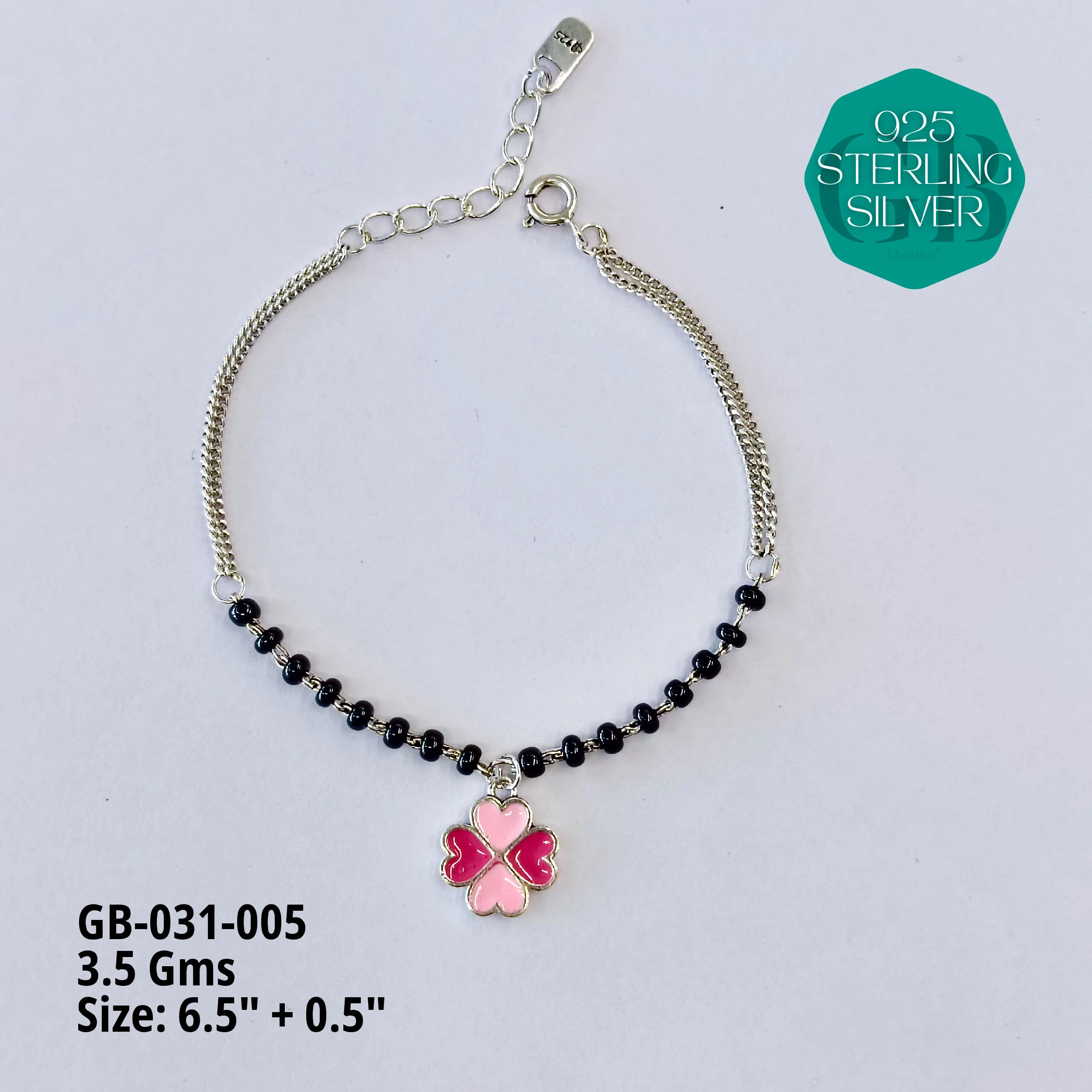 HAND MANGAL SUTRA - Premium 925 Silver Jewellery - SKU: GB-031-005 - Hyderabad Silver Importers