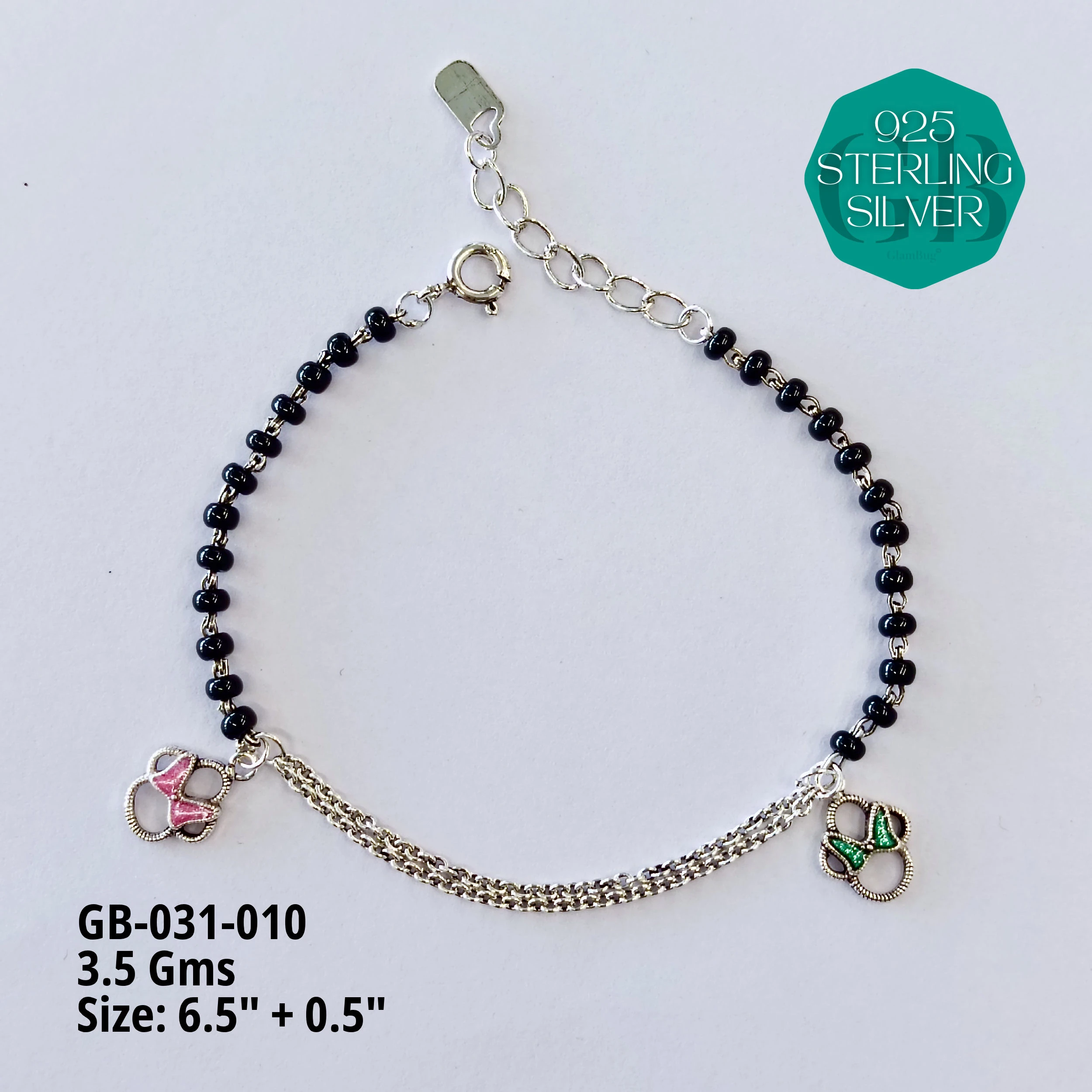 HAND MANGAL SUTRA - Premium 925 Silver Jewellery - SKU: GB-031-010 - Hyderabad Silver Importers