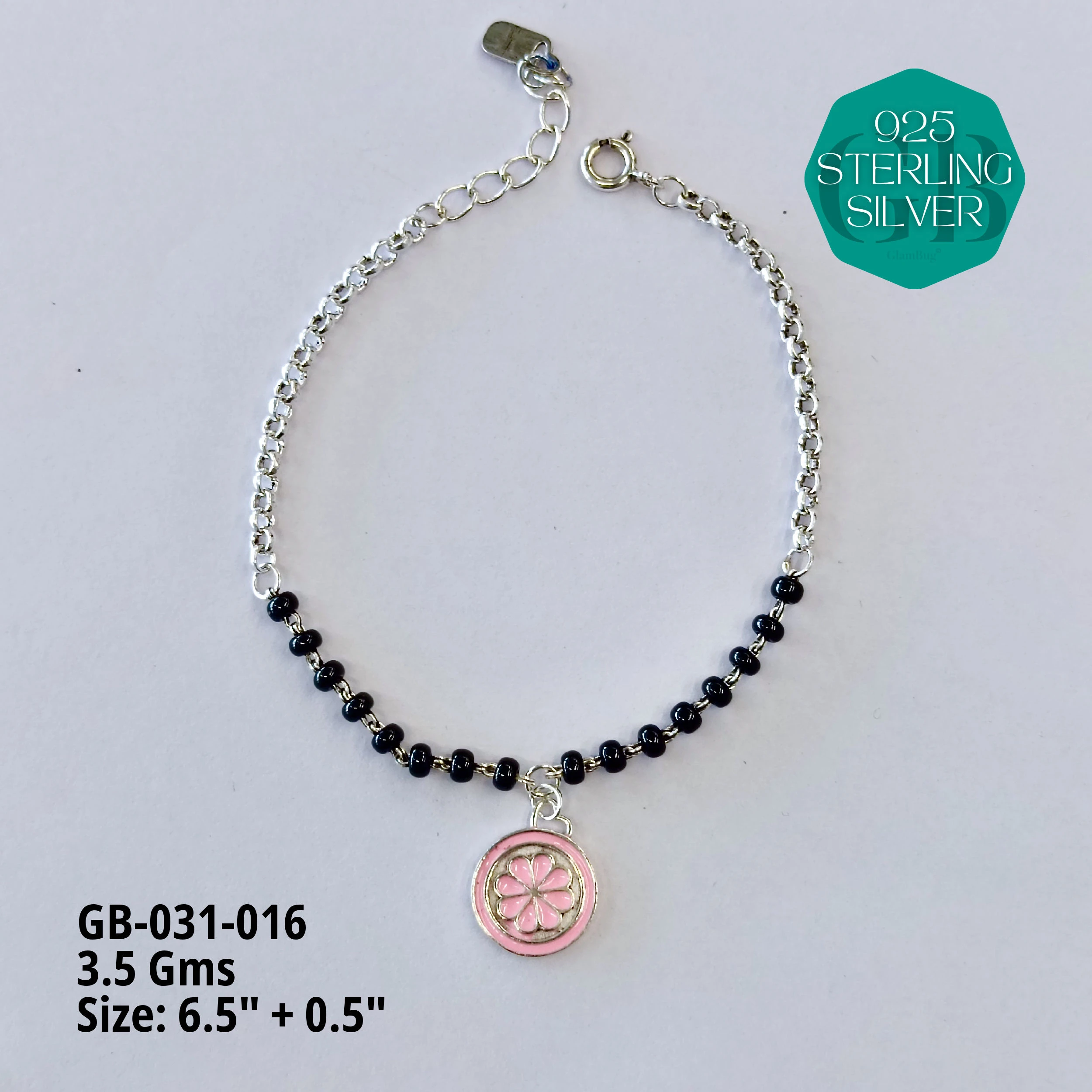 HAND MANGAL SUTRA - Premium 925 Silver Jewellery - SKU: GB-031-016 - Hyderabad Silver Importers