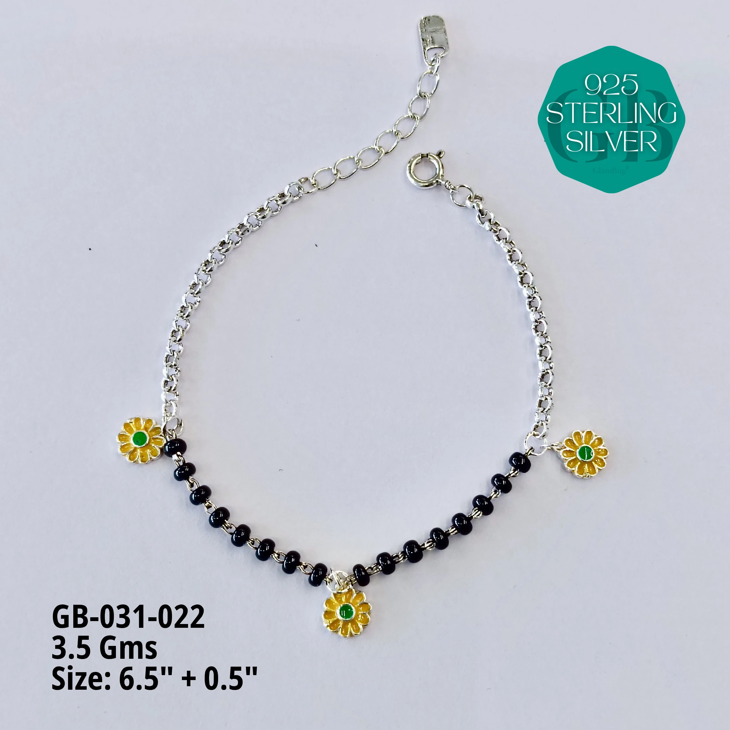 HAND MANGAL SUTRA - Premium 925 Silver Jewellery - SKU: GB-031-022 - Hyderabad Silver Importers