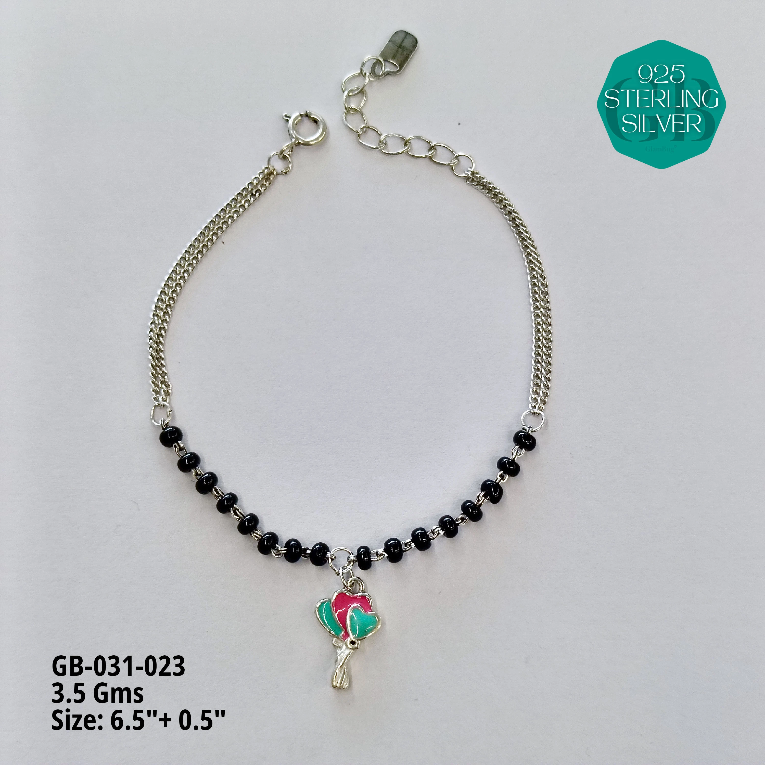 HAND MANGAL SUTRA - Premium 925 Silver Jewellery - SKU: GB-031-023 - Hyderabad Silver Importers