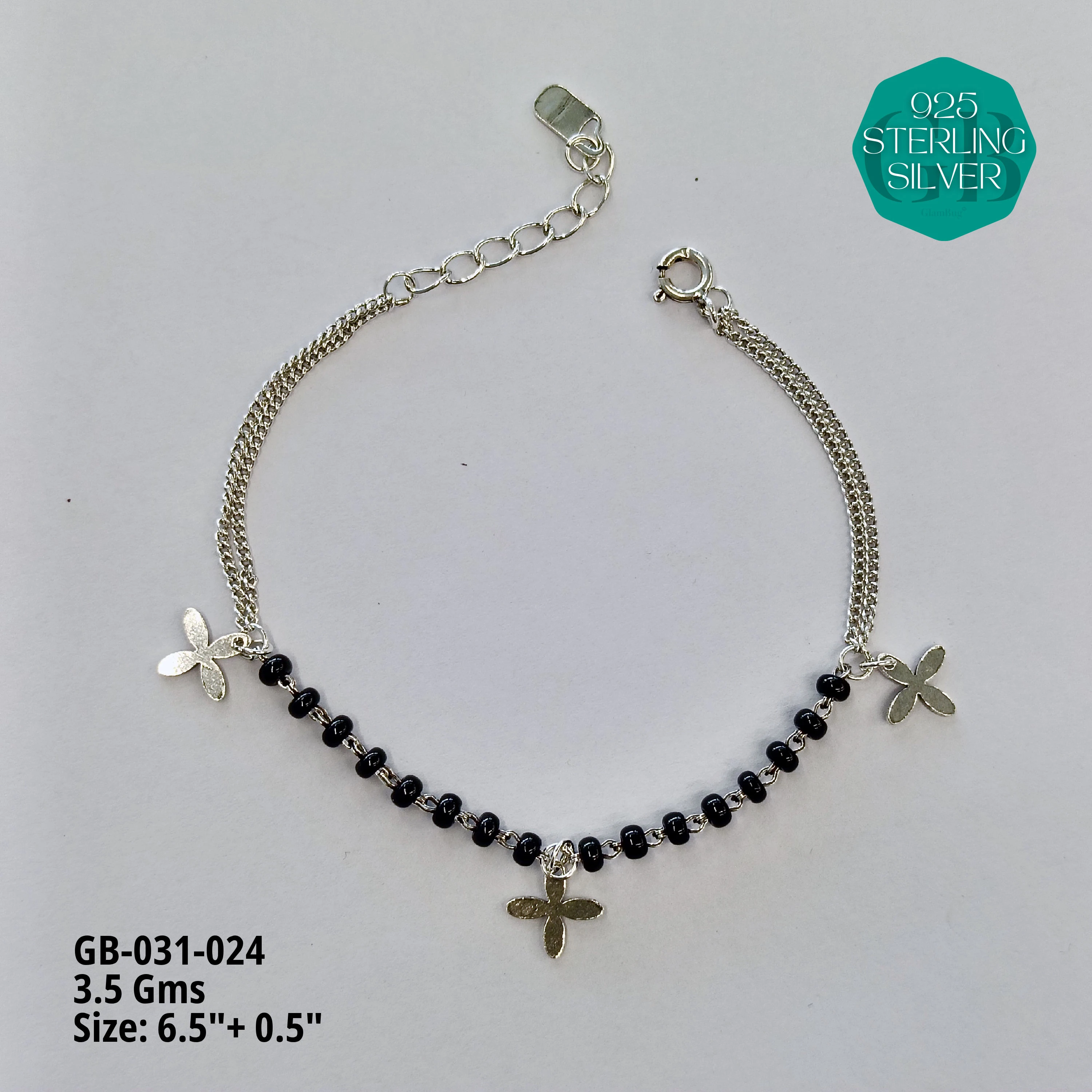 HAND MANGAL SUTRA - Premium 925 Silver Jewellery - SKU: GB-031-024 - Hyderabad Silver Importers