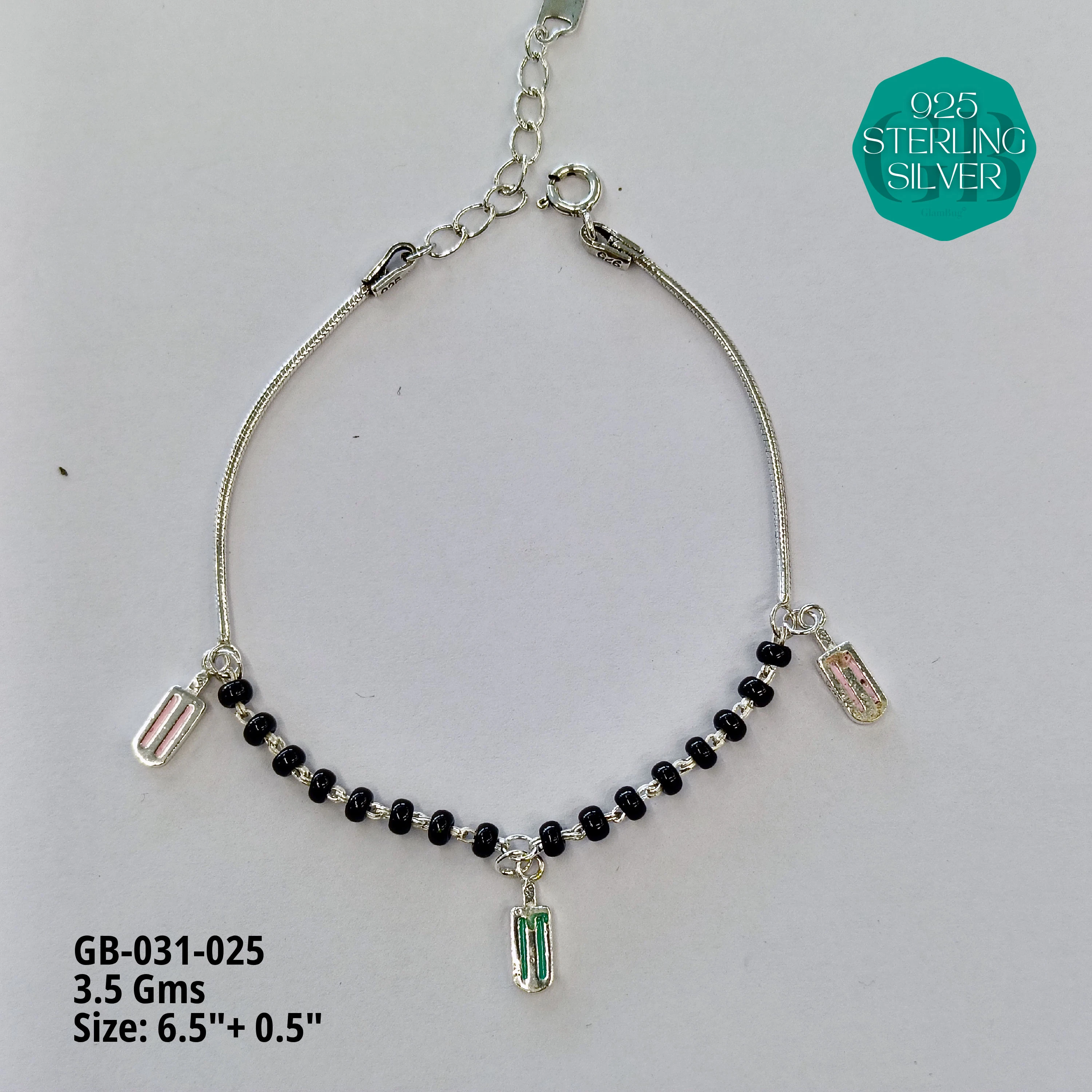 HAND MANGAL SUTRA - Premium 925 Silver Jewellery - SKU: GB-031-025 - Hyderabad Silver Importers