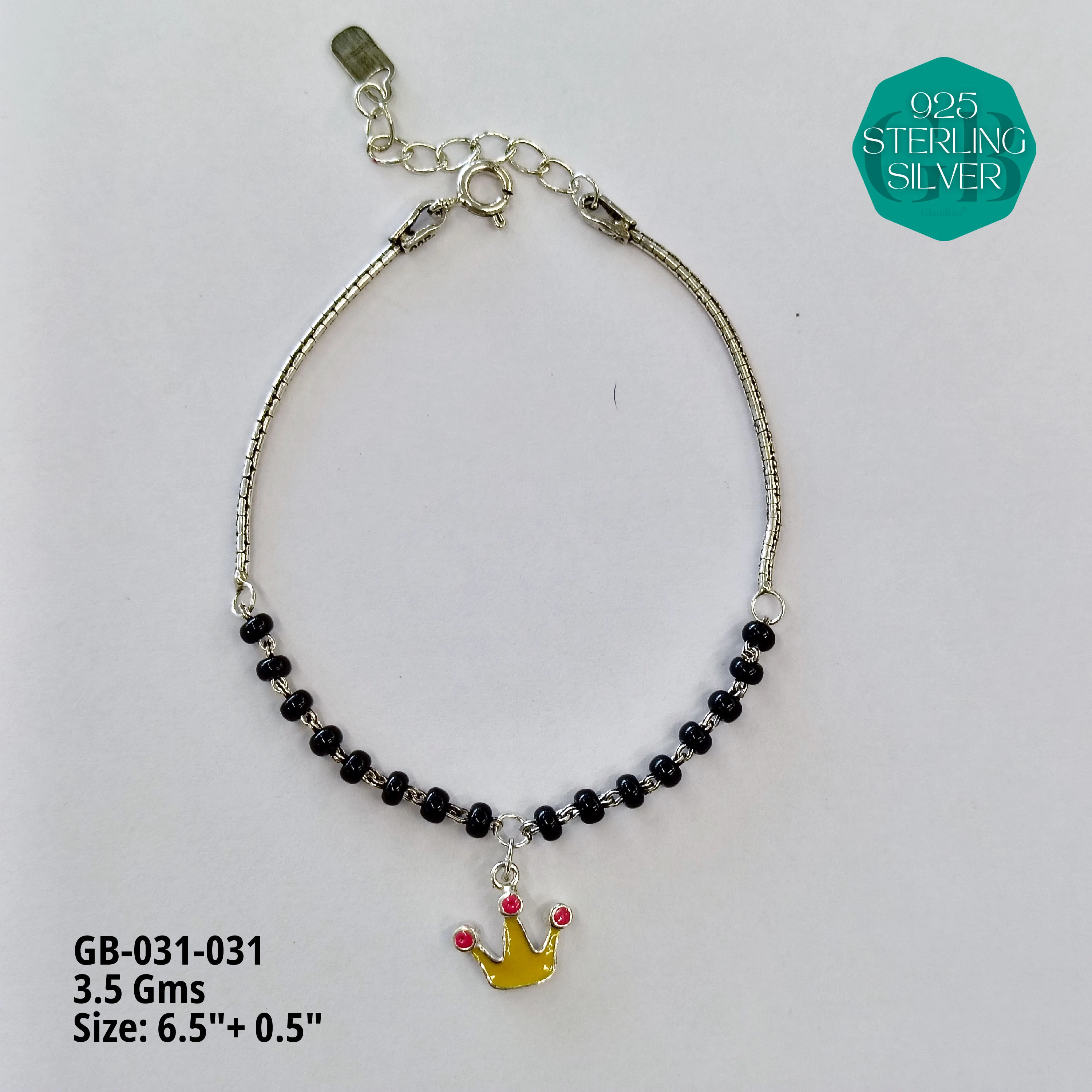 HAND MANGAL SUTRA - Premium 925 Silver Jewellery - SKU: GB-031-031 - Hyderabad Silver Importers