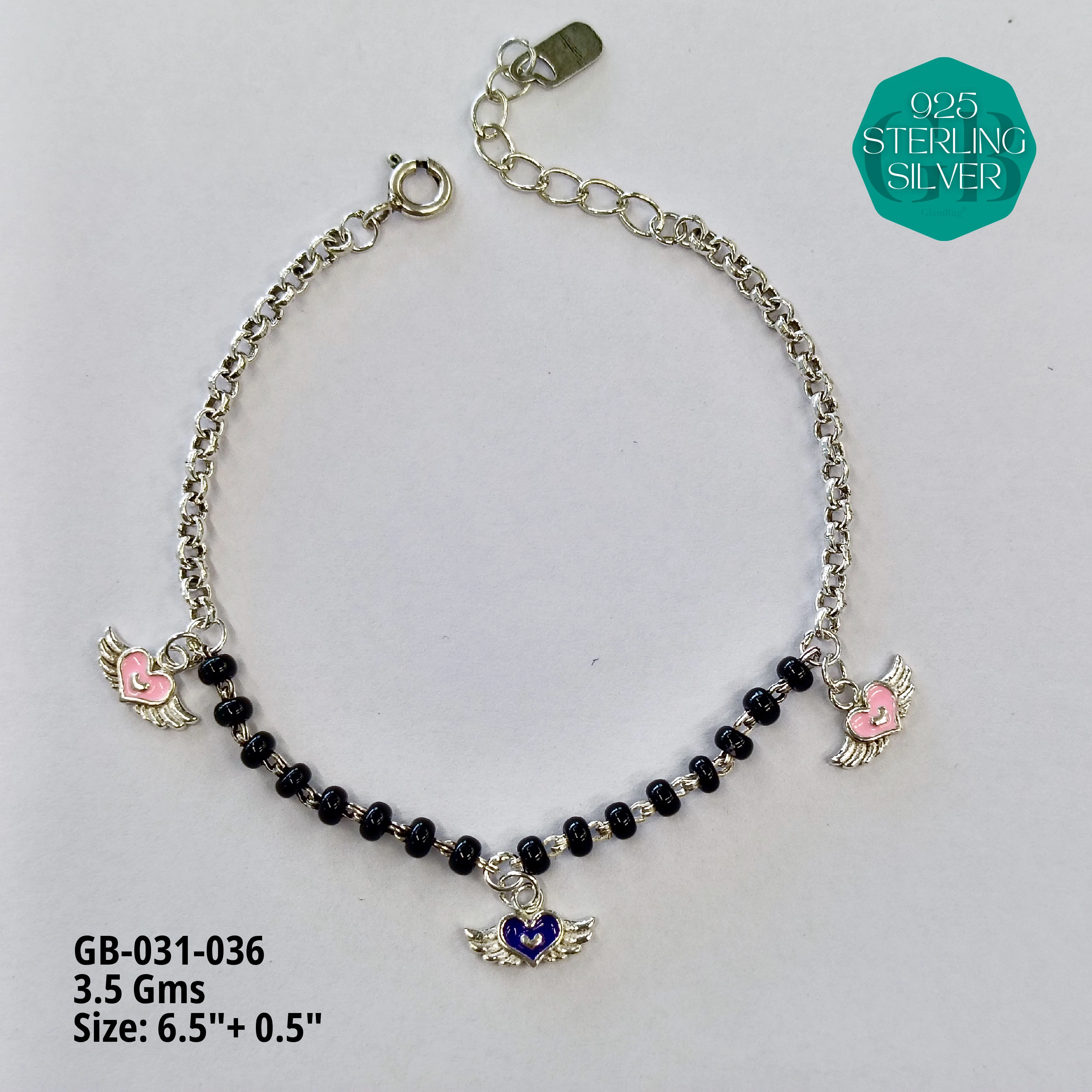 HAND MANGAL SUTRA - Premium 925 Silver Jewellery - SKU: GB-031-036 - Hyderabad Silver Importers