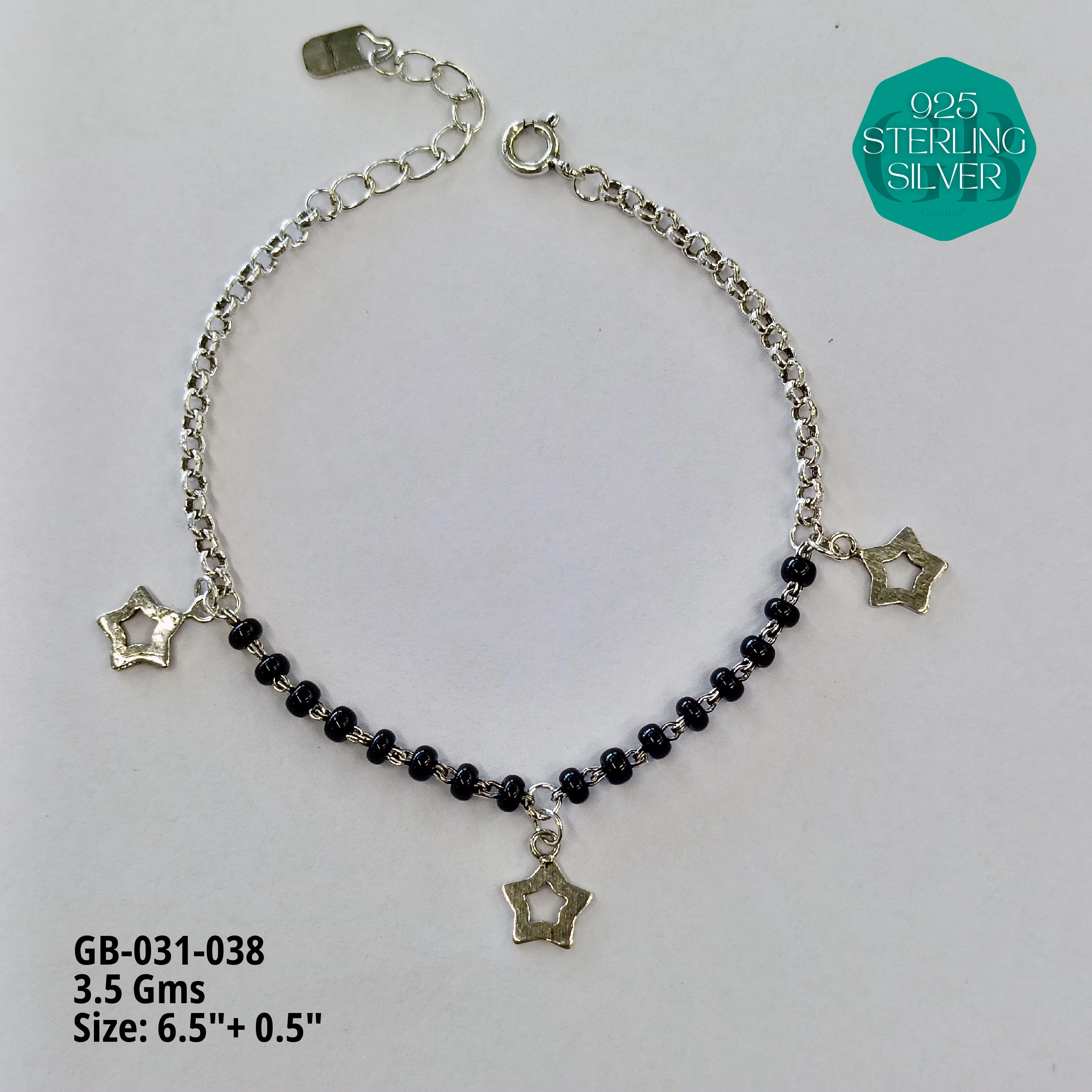 HAND MANGAL SUTRA - Premium 925 Silver Jewellery - SKU: GB-031-038 - Hyderabad Silver Importers