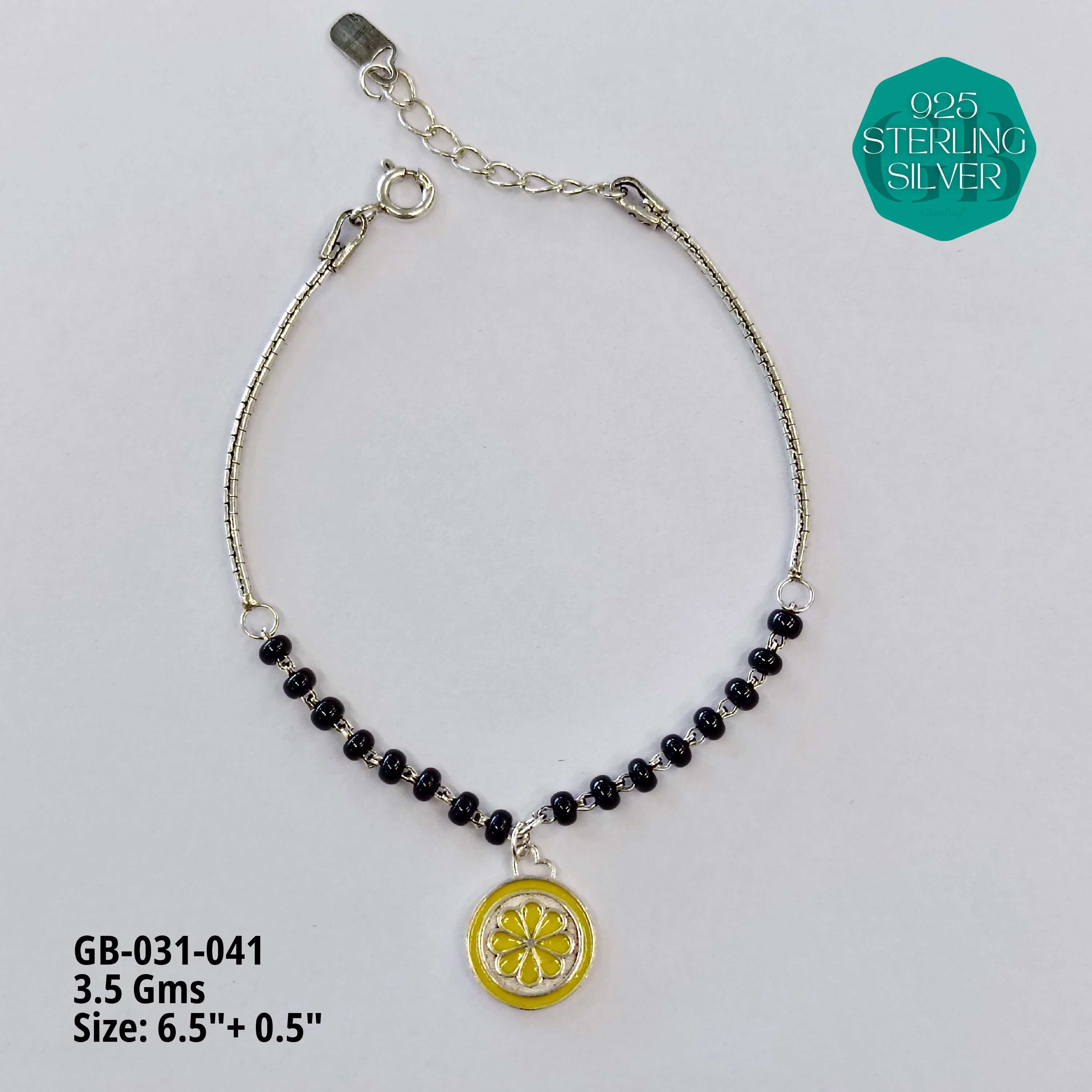 HAND MANGAL SUTRA - Premium 925 Silver Jewellery - SKU: GB-031-041 - Hyderabad Silver Importers