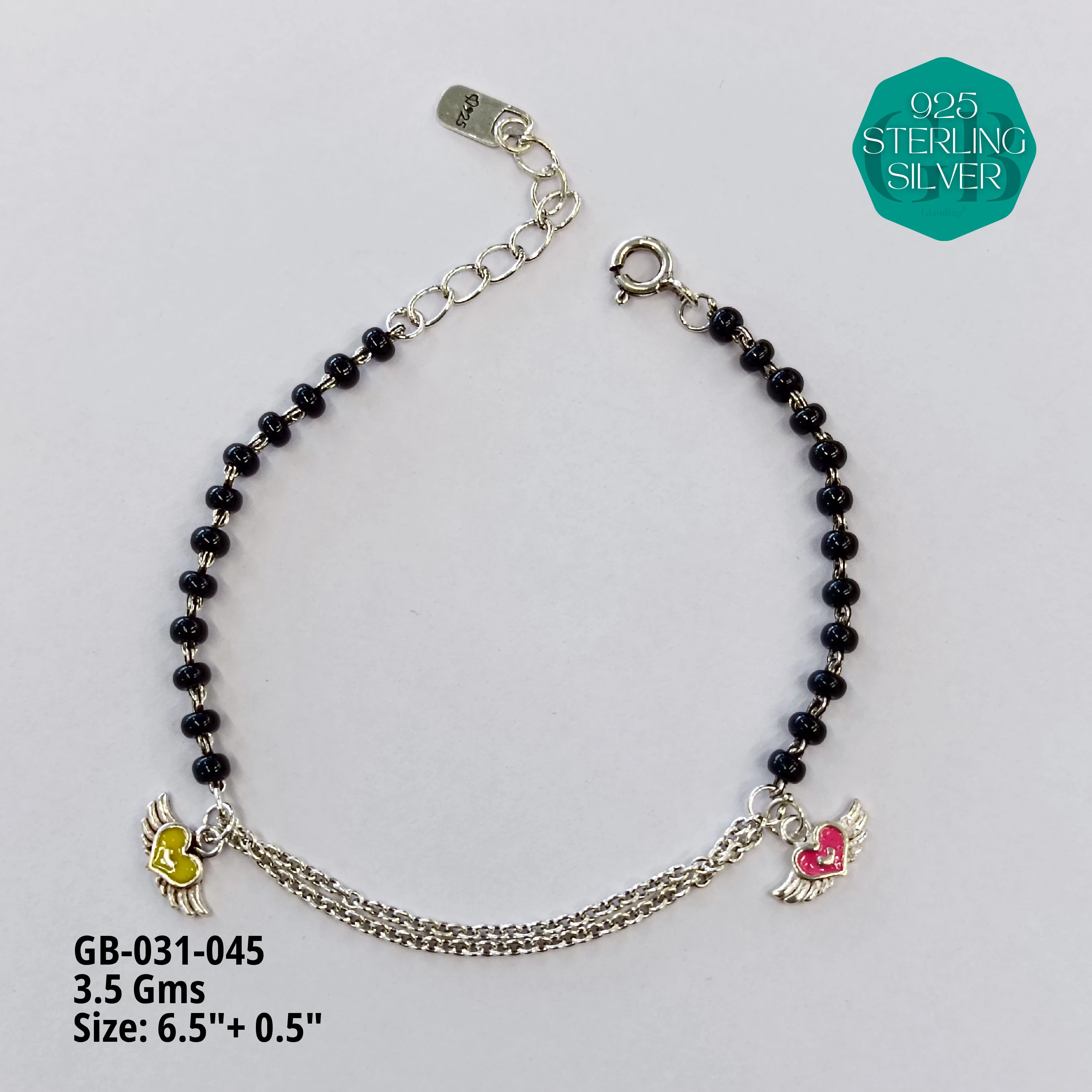 HAND MANGAL SUTRA - Premium 925 Silver Jewellery - SKU: GB-031-045 - Hyderabad Silver Importers