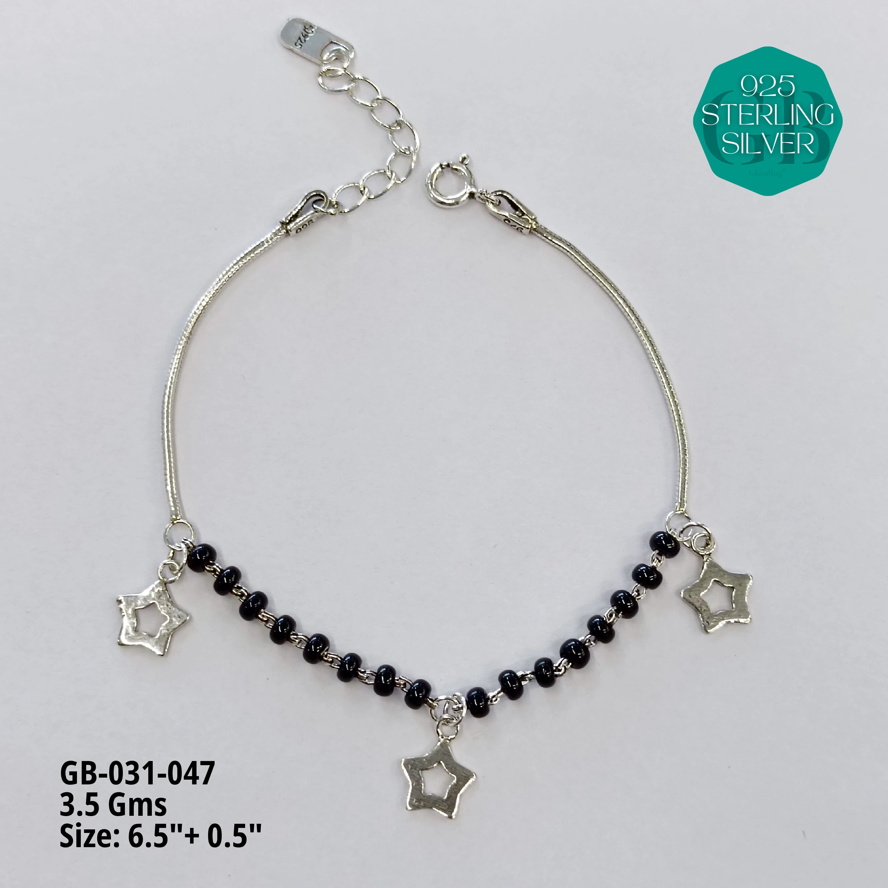 HAND MANGAL SUTRA - Premium 925 Silver Jewellery - SKU: GB-031-047 - Hyderabad Silver Importers