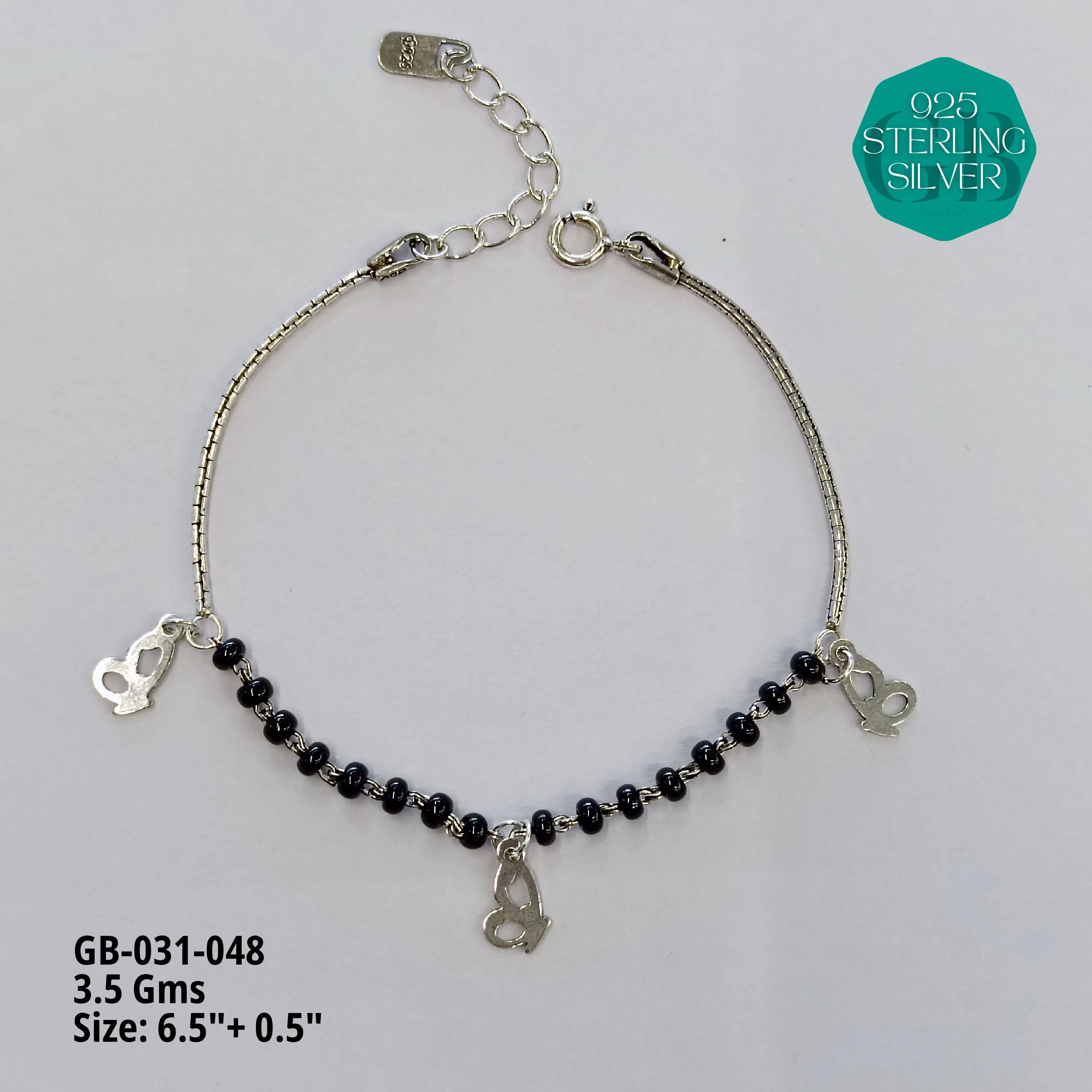 HAND MANGAL SUTRA - Premium 925 Silver Jewellery - SKU: GB-031-048 - Hyderabad Silver Importers