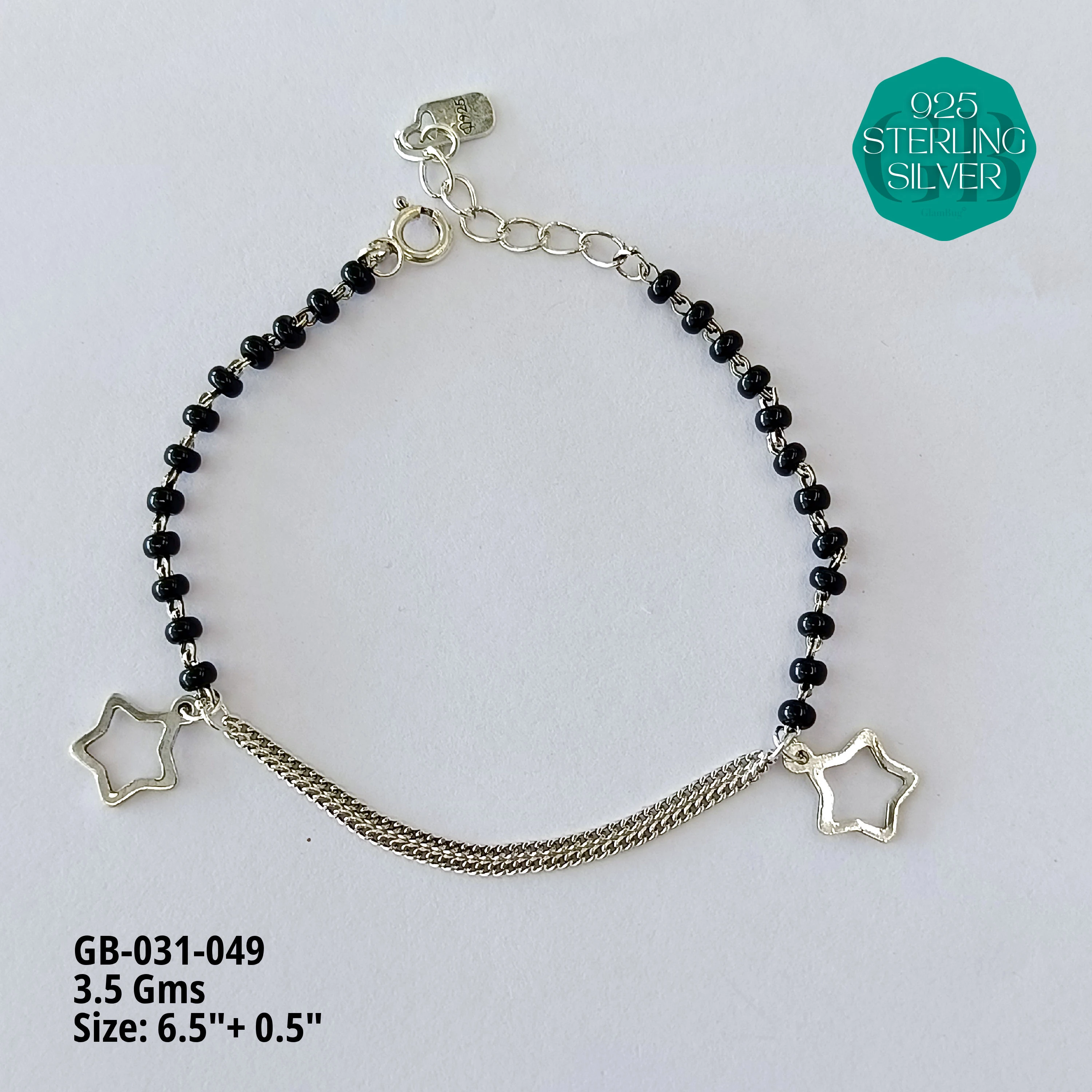 HAND MANGAL SUTRA - Premium 925 Silver Jewellery - SKU: GB-031-049 - Hyderabad Silver Importers