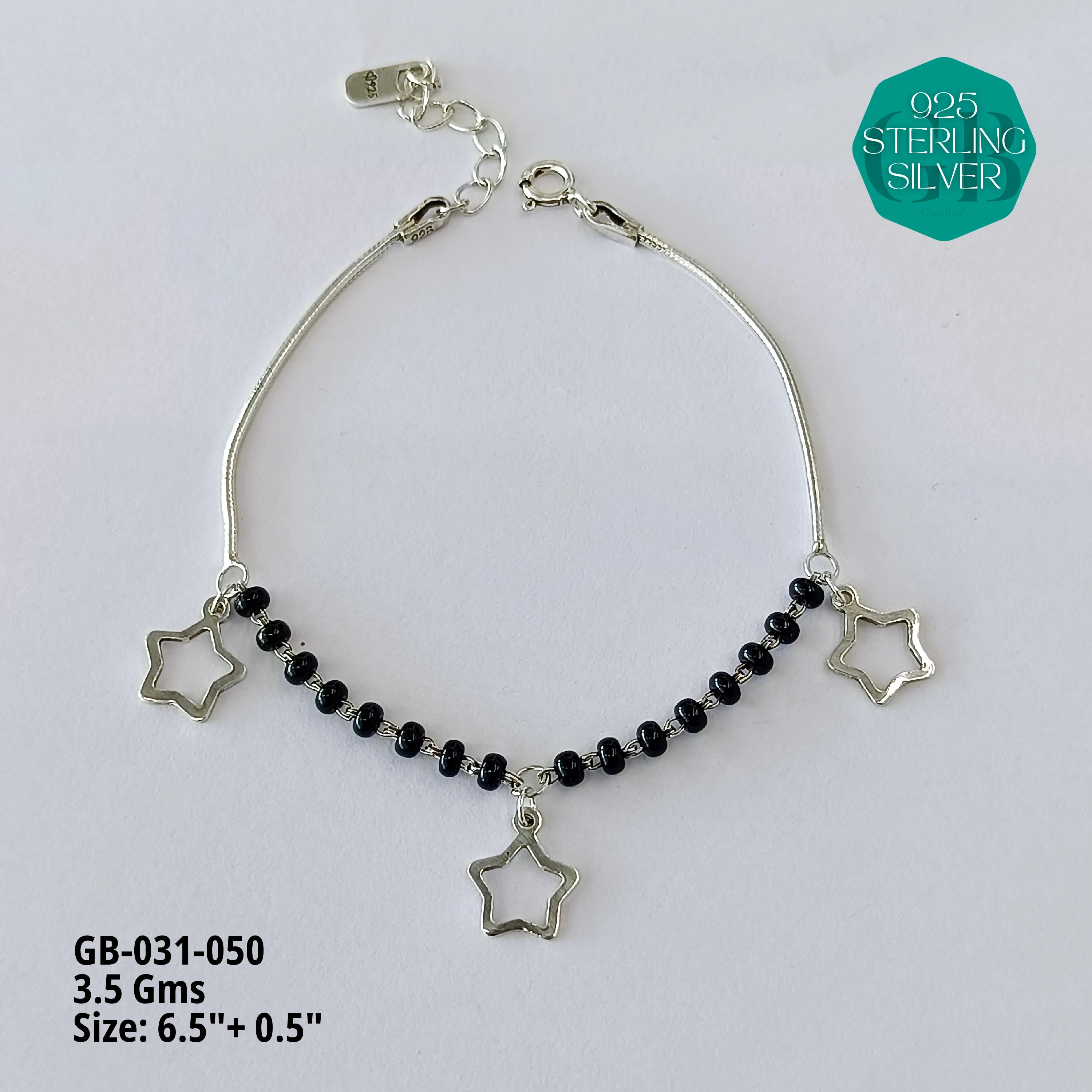 HAND MANGAL SUTRA - Premium 925 Silver Jewellery - SKU: GB-031-050 - Hyderabad Silver Importers