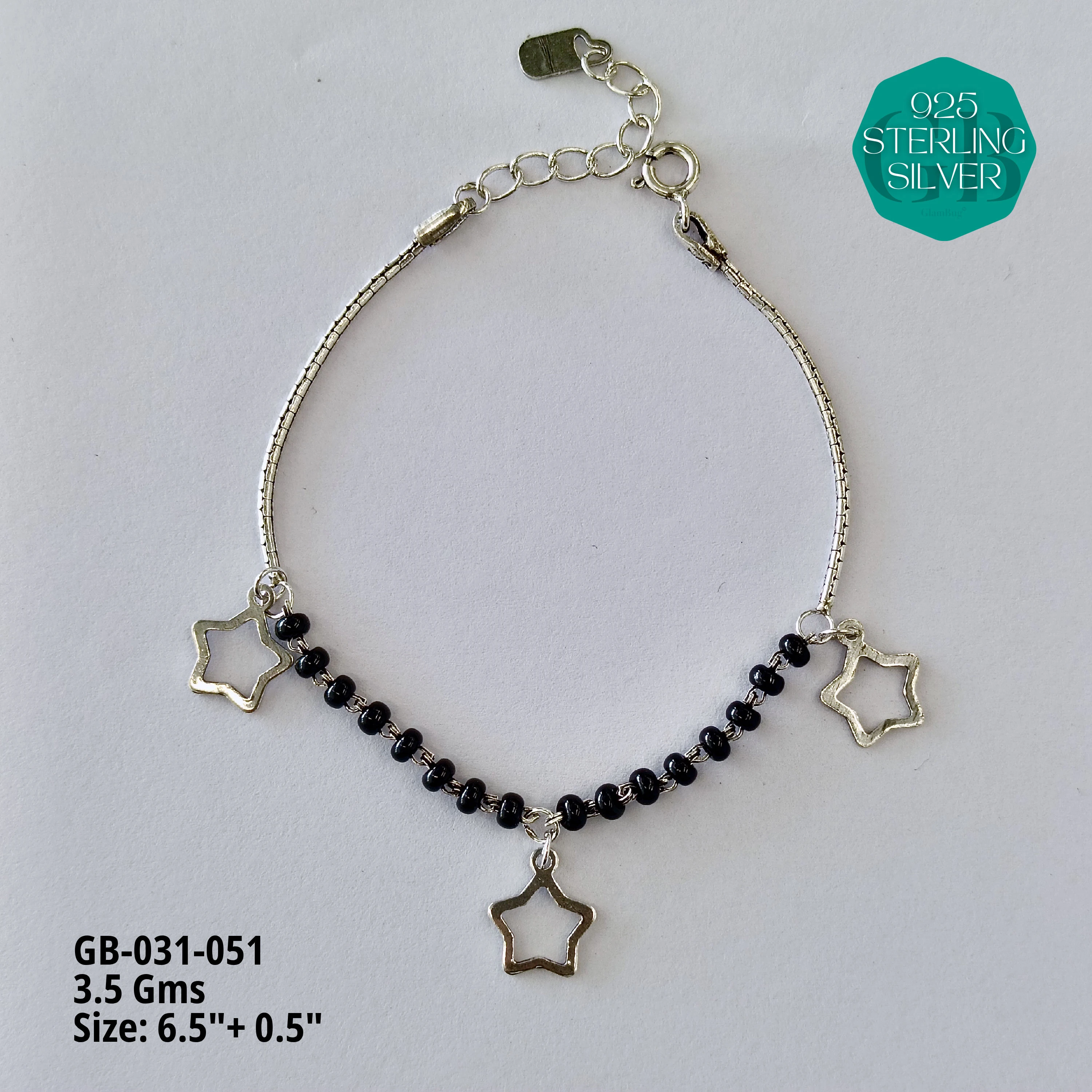 HAND MANGAL SUTRA - Premium 925 Silver Jewellery - SKU: GB-031-051 - Hyderabad Silver Importers