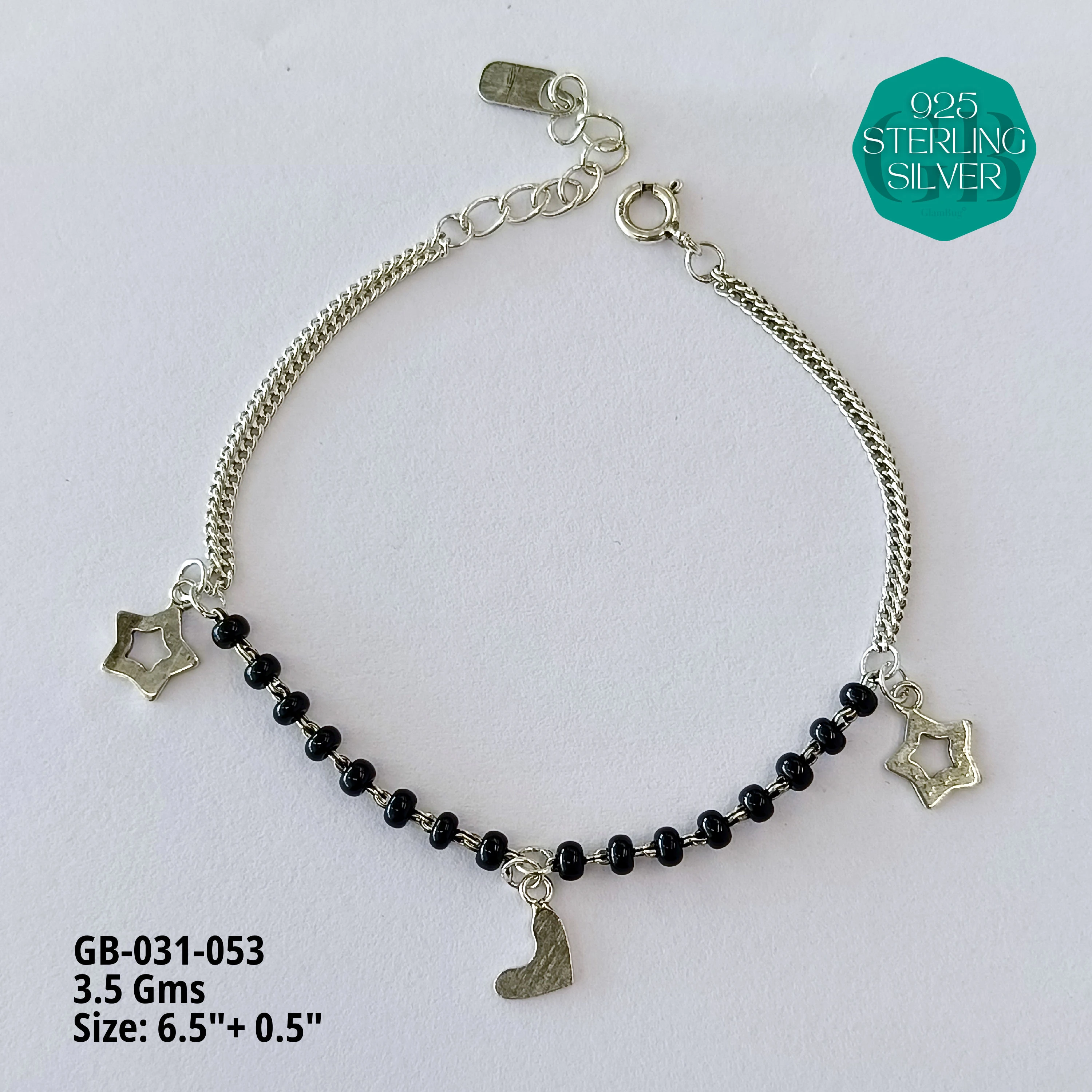 HAND MANGAL SUTRA - Premium 925 Silver Jewellery - SKU: GB-031-053 - Hyderabad Silver Importers