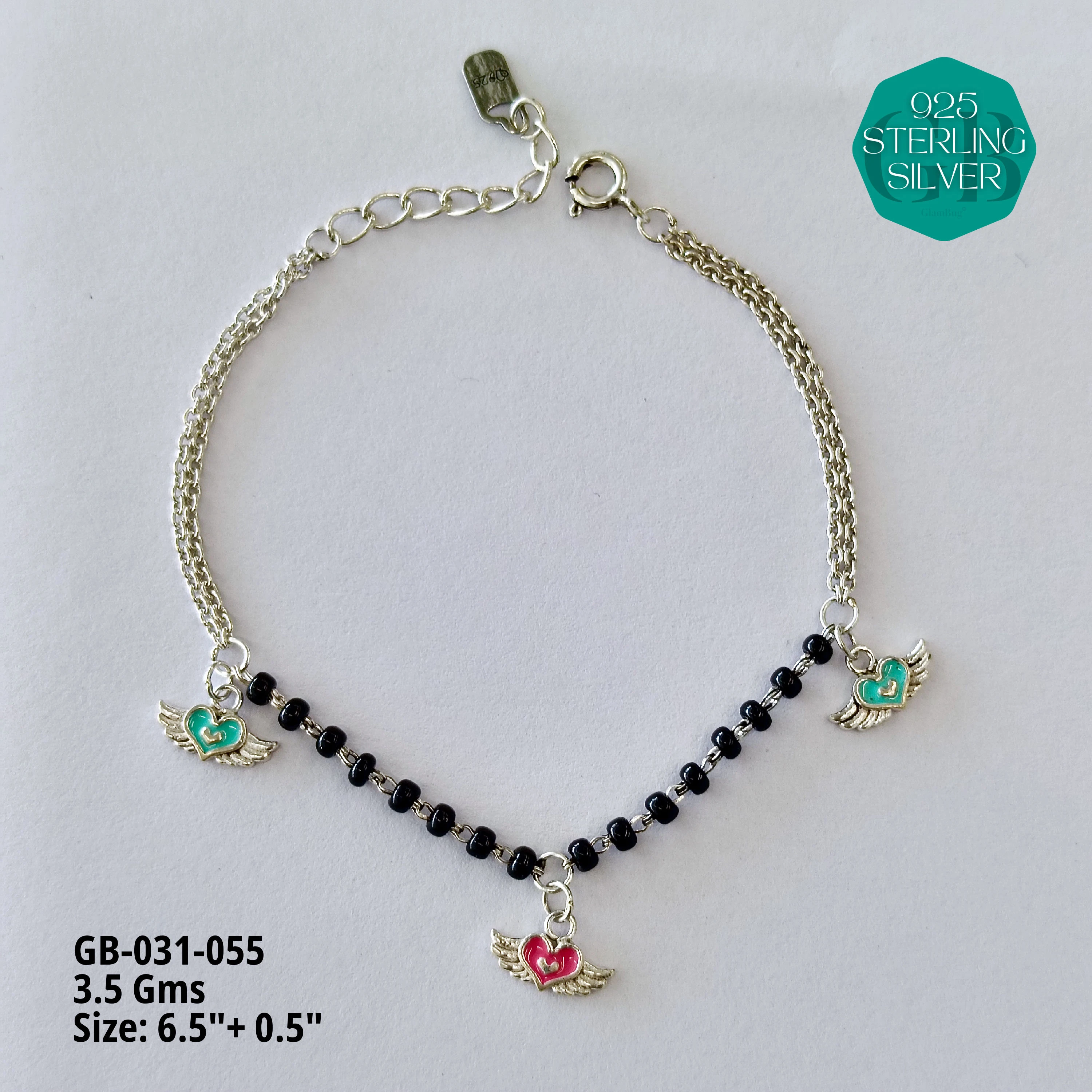 HAND MANGAL SUTRA - Premium 925 Silver Jewellery - SKU: GB-031-055 - Hyderabad Silver Importers