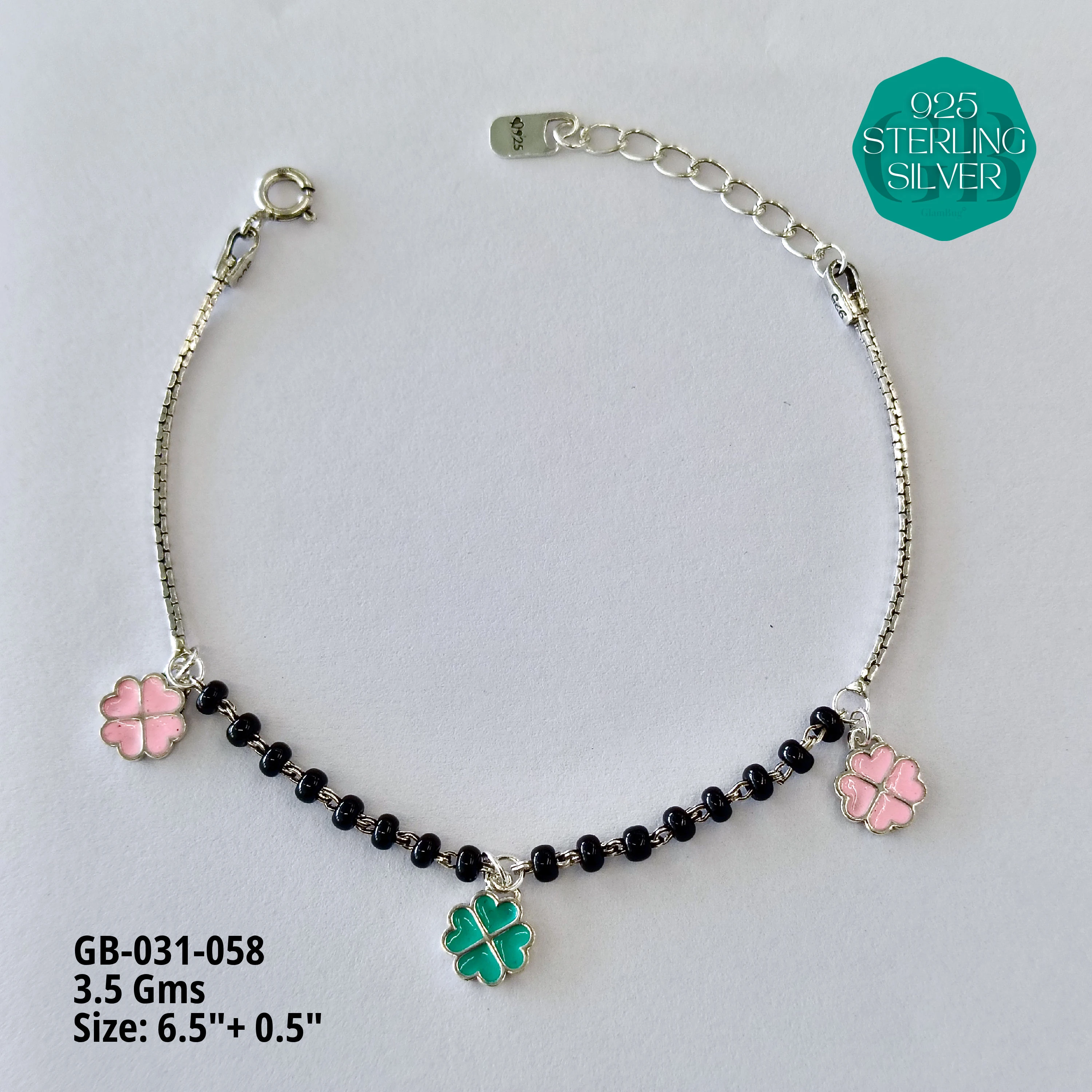 HAND MANGAL SUTRA - Premium 925 Silver Jewellery - SKU: GB-031-058 - Hyderabad Silver Importers