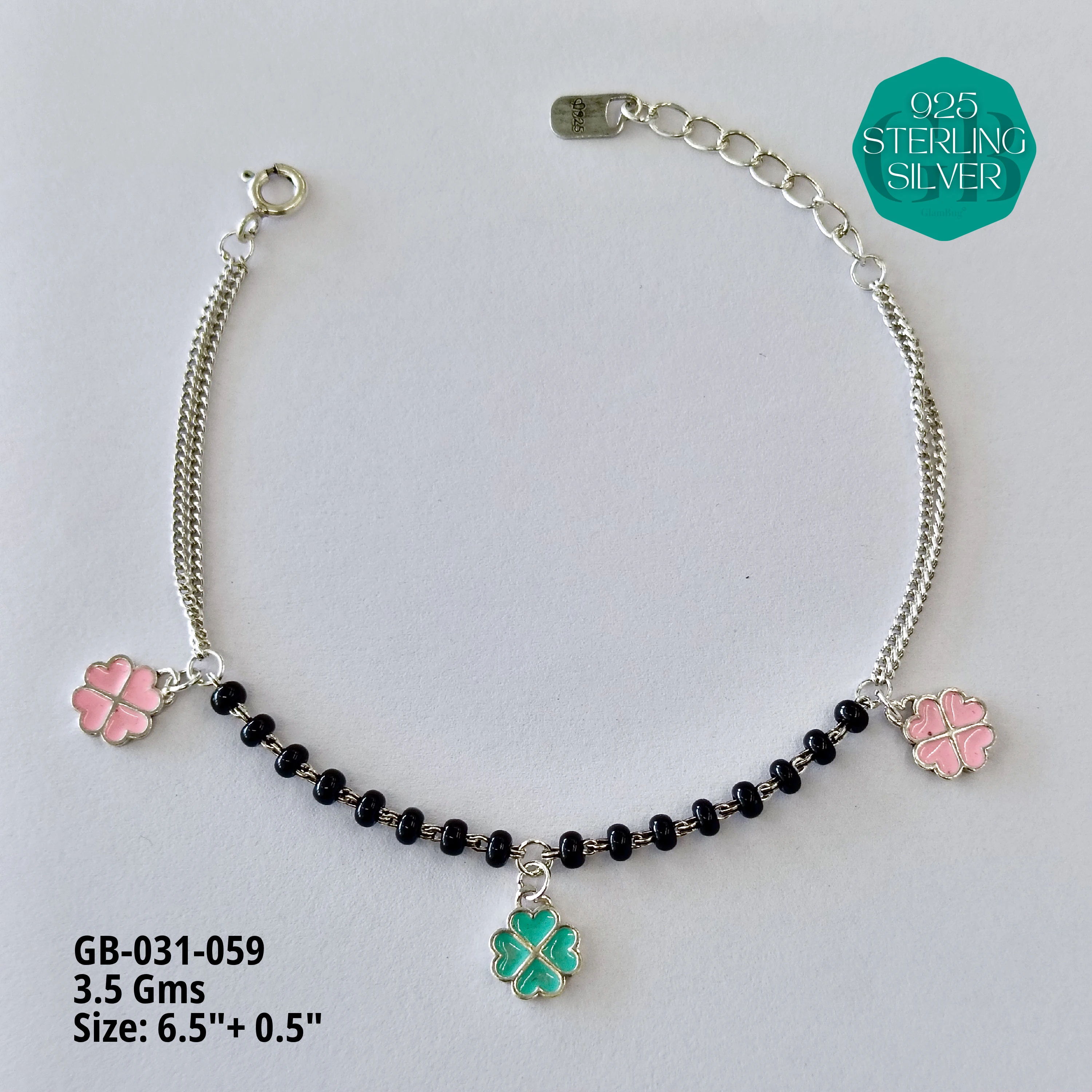 HAND MANGAL SUTRA - Premium 925 Silver Jewellery - SKU: GB-031-059 - Hyderabad Silver Importers