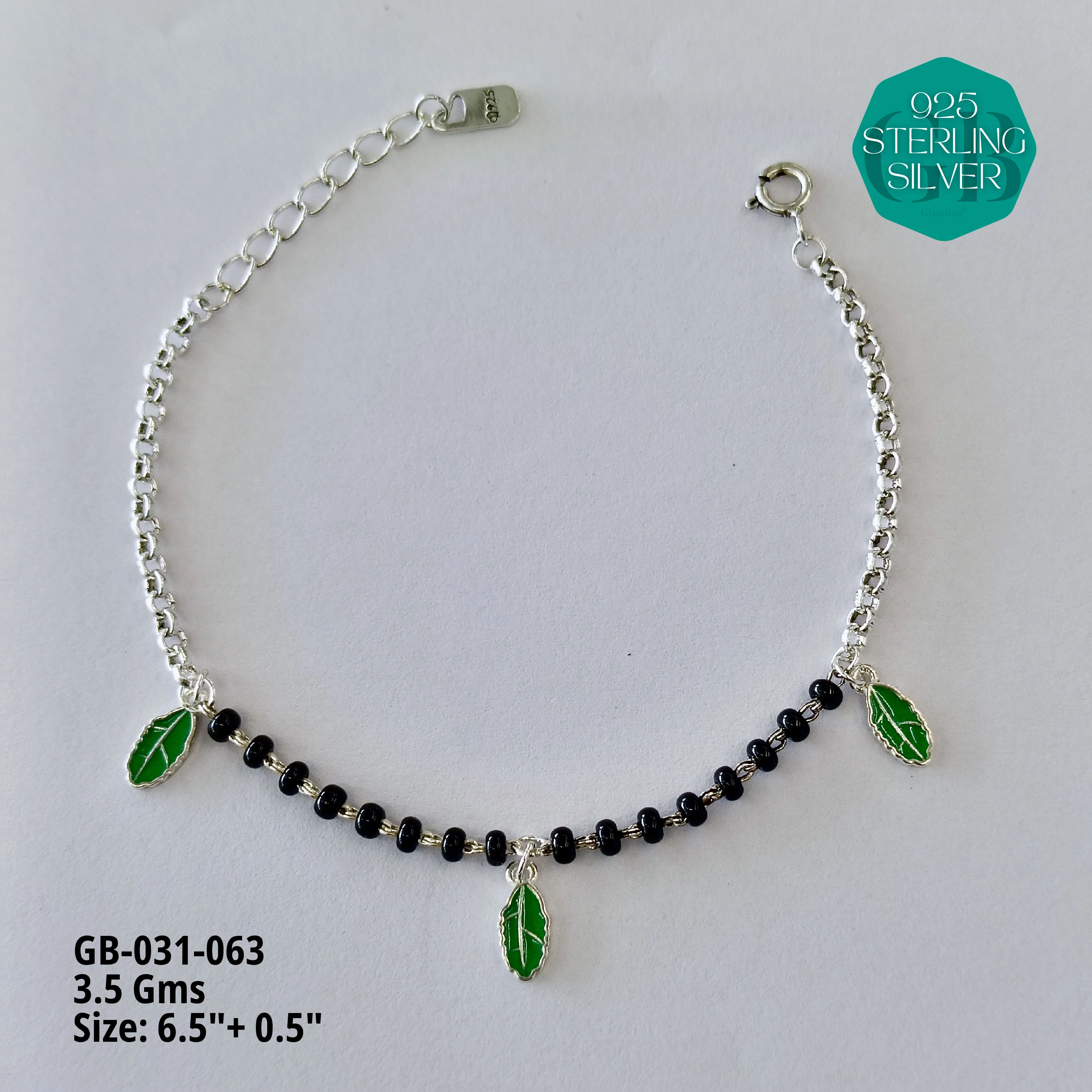 HAND MANGAL SUTRA - Premium 925 Silver Jewellery - SKU: GB-031-063 - Hyderabad Silver Importers