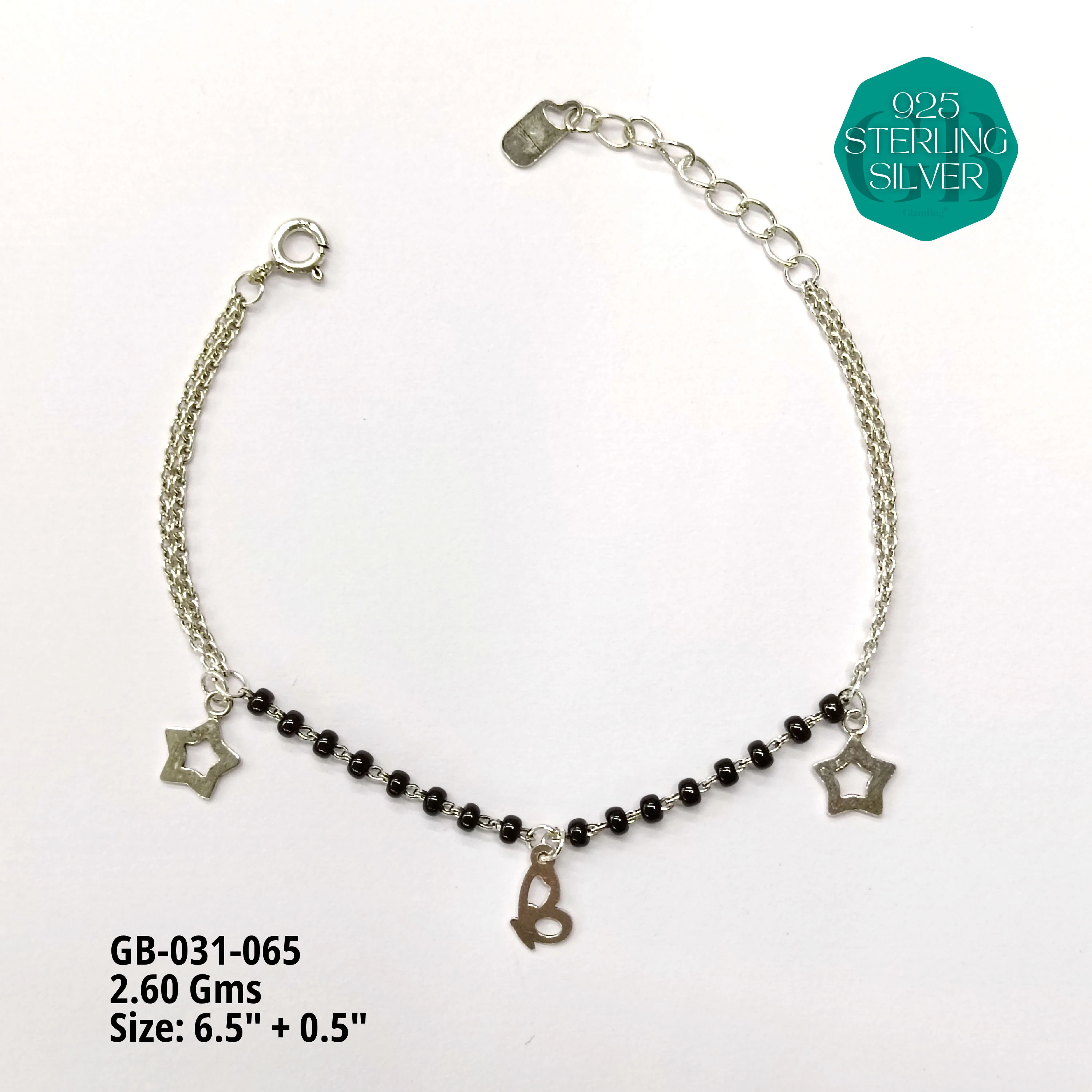 HAND MANGAL SUTRA - Premium 925 Silver Jewellery - SKU: GB-031-065 - Hyderabad Silver Importers