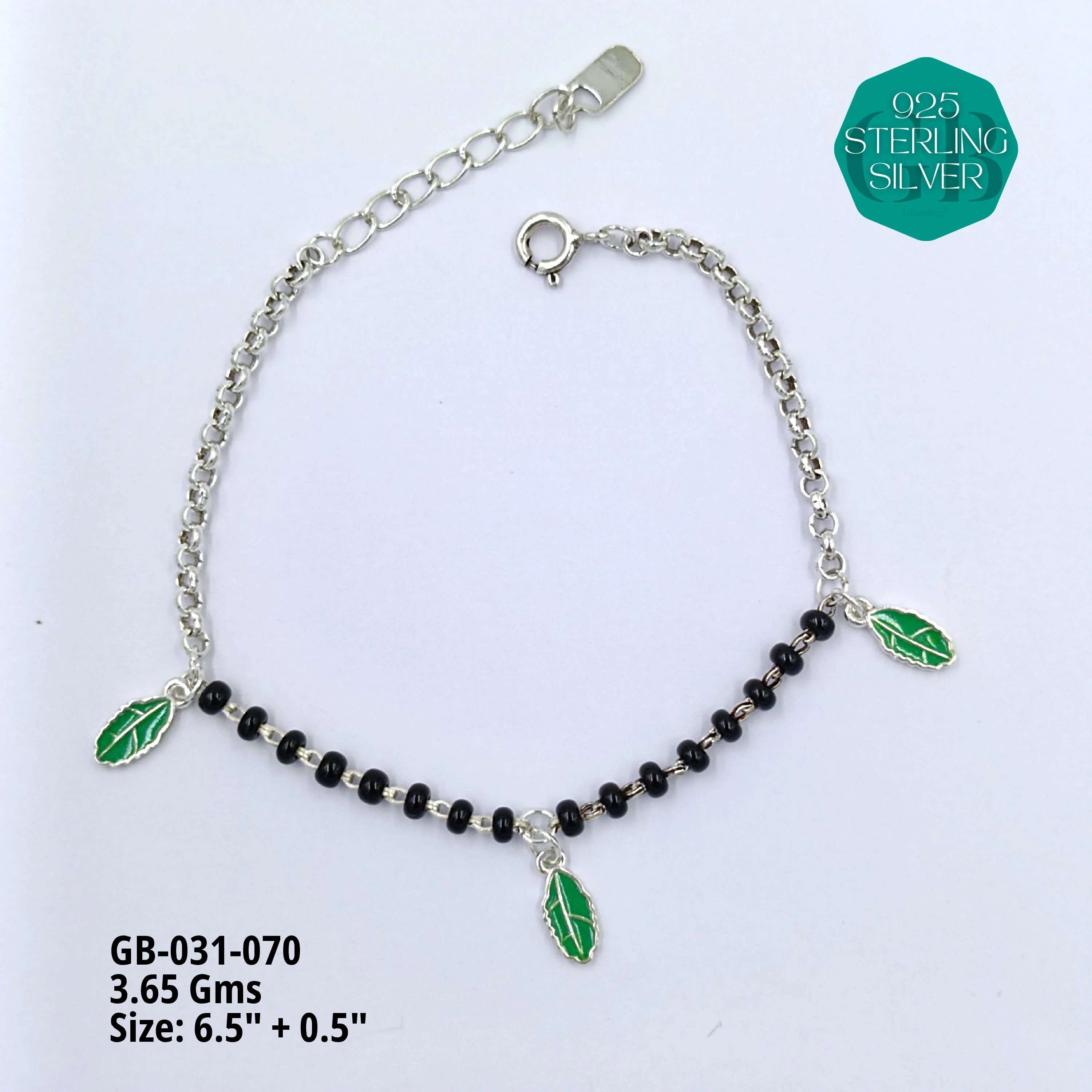 HAND MANGAL SUTRA - Premium 925 Silver Jewellery - SKU: GB-031-070 - Hyderabad Silver Importers