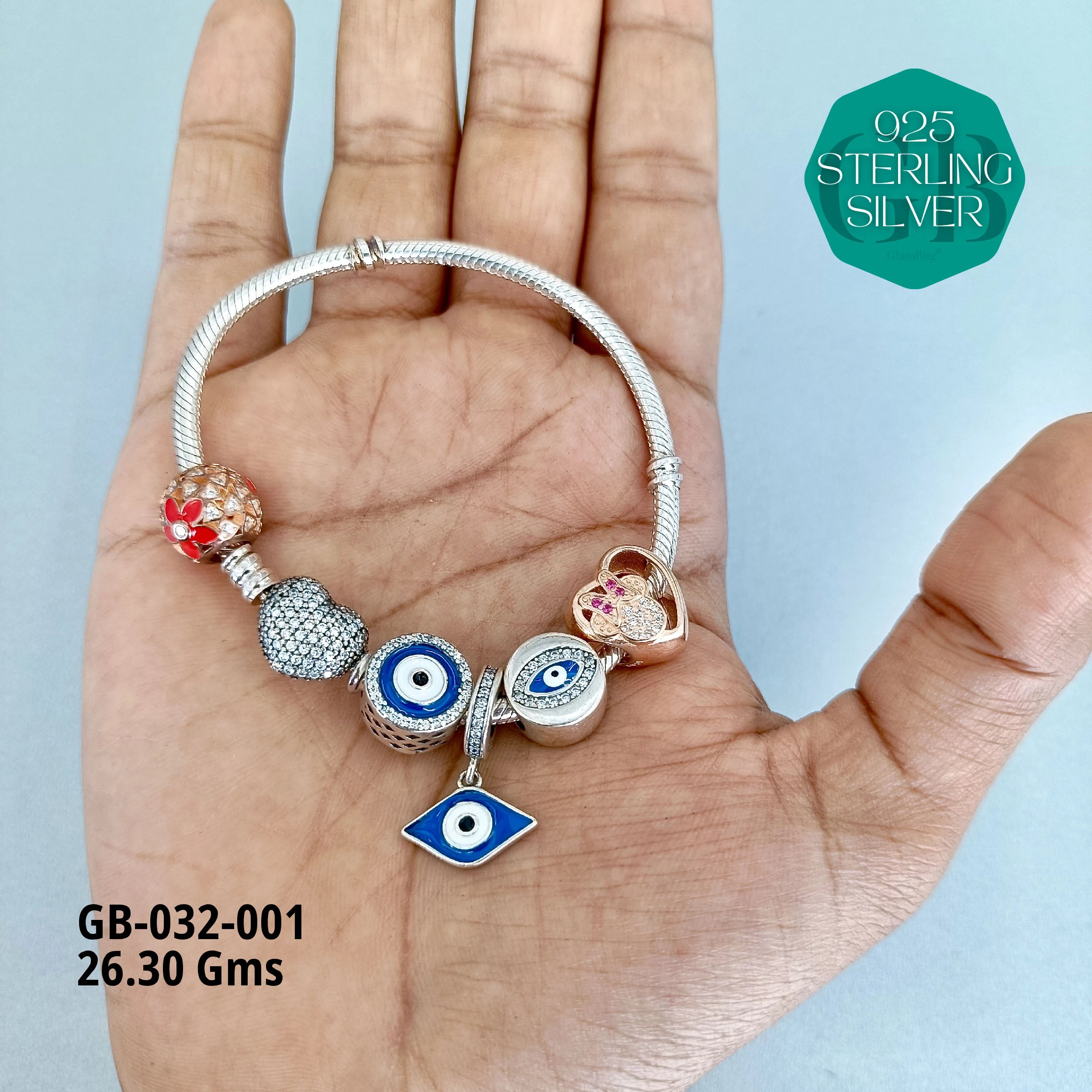 PANDORA BRACELETS - Premium 925 Silver Jewellery - SKU: GB-032-001 - Hyderabad Silver Importers