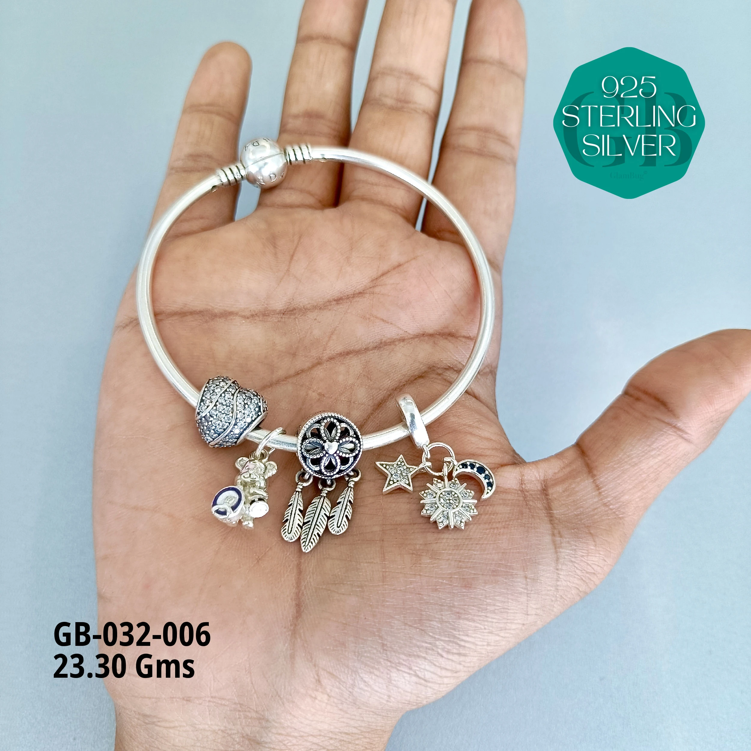 PANDORA BRACELETS - Premium 925 Silver Jewellery - SKU: GB-032-006 - Hyderabad Silver Importers