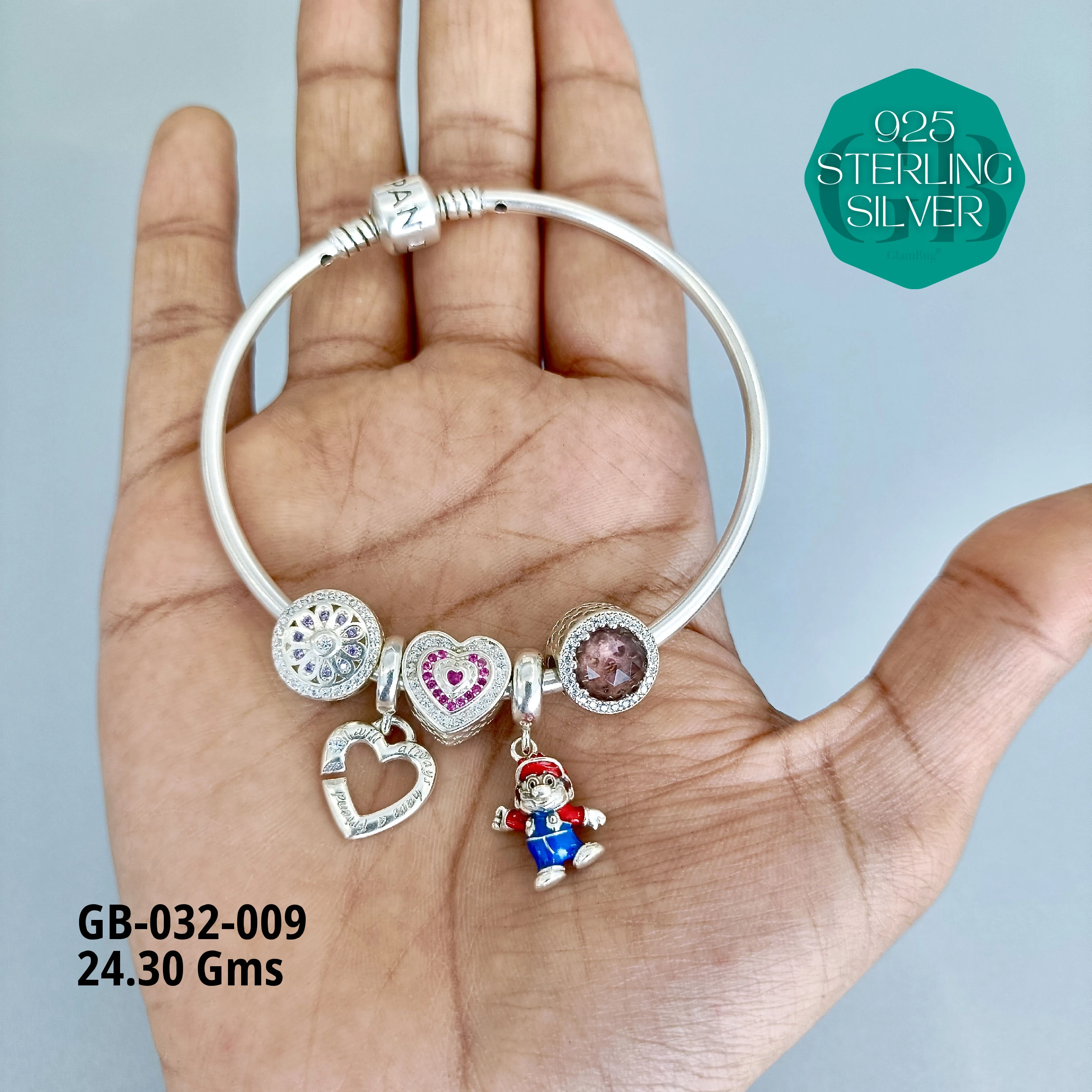 PANDORA BRACELETS - Premium 925 Silver Jewellery - SKU: GB-032-009 - Hyderabad Silver Importers