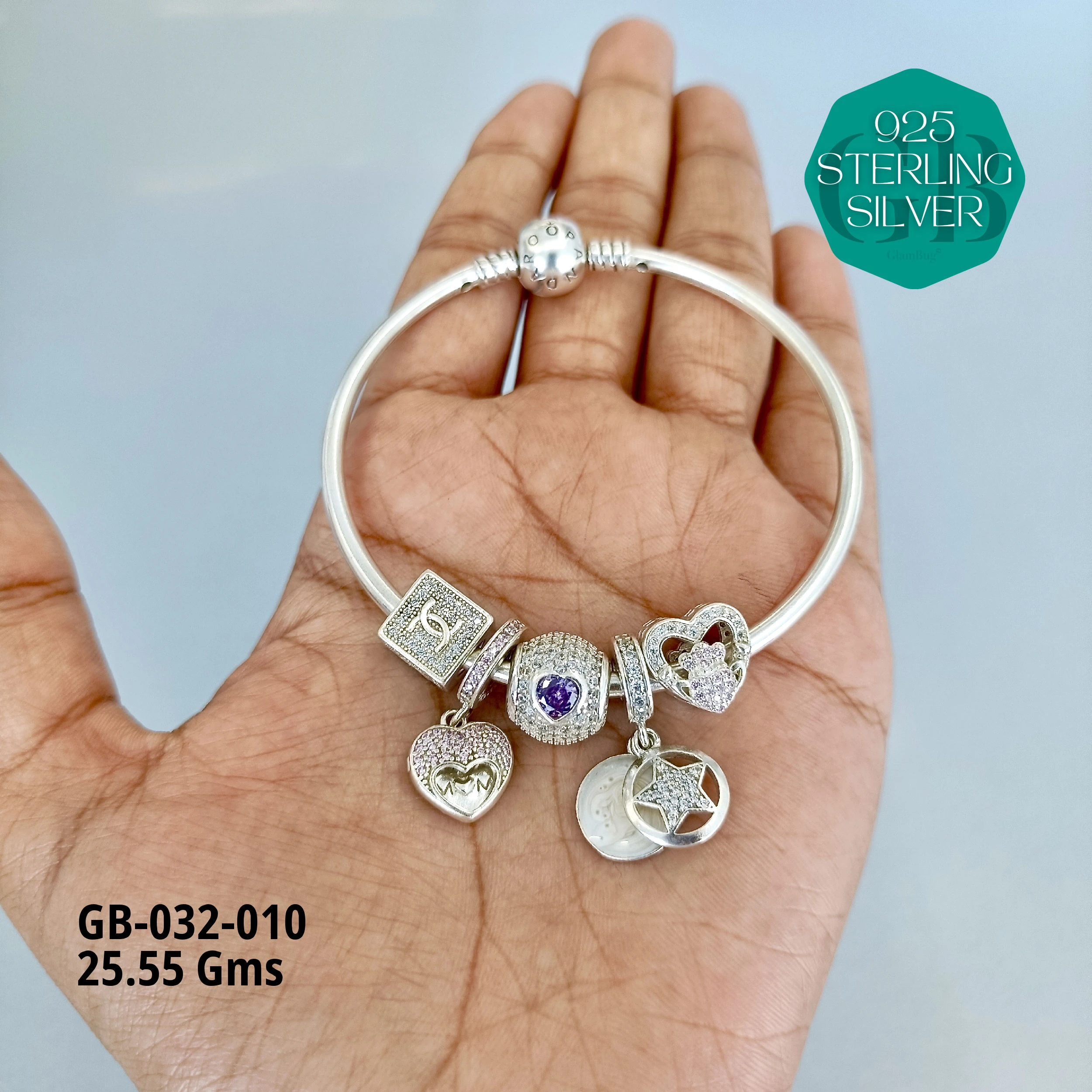 PANDORA BRACELETS - Premium 925 Silver Jewellery - SKU: GB-032-010 - Hyderabad Silver Importers