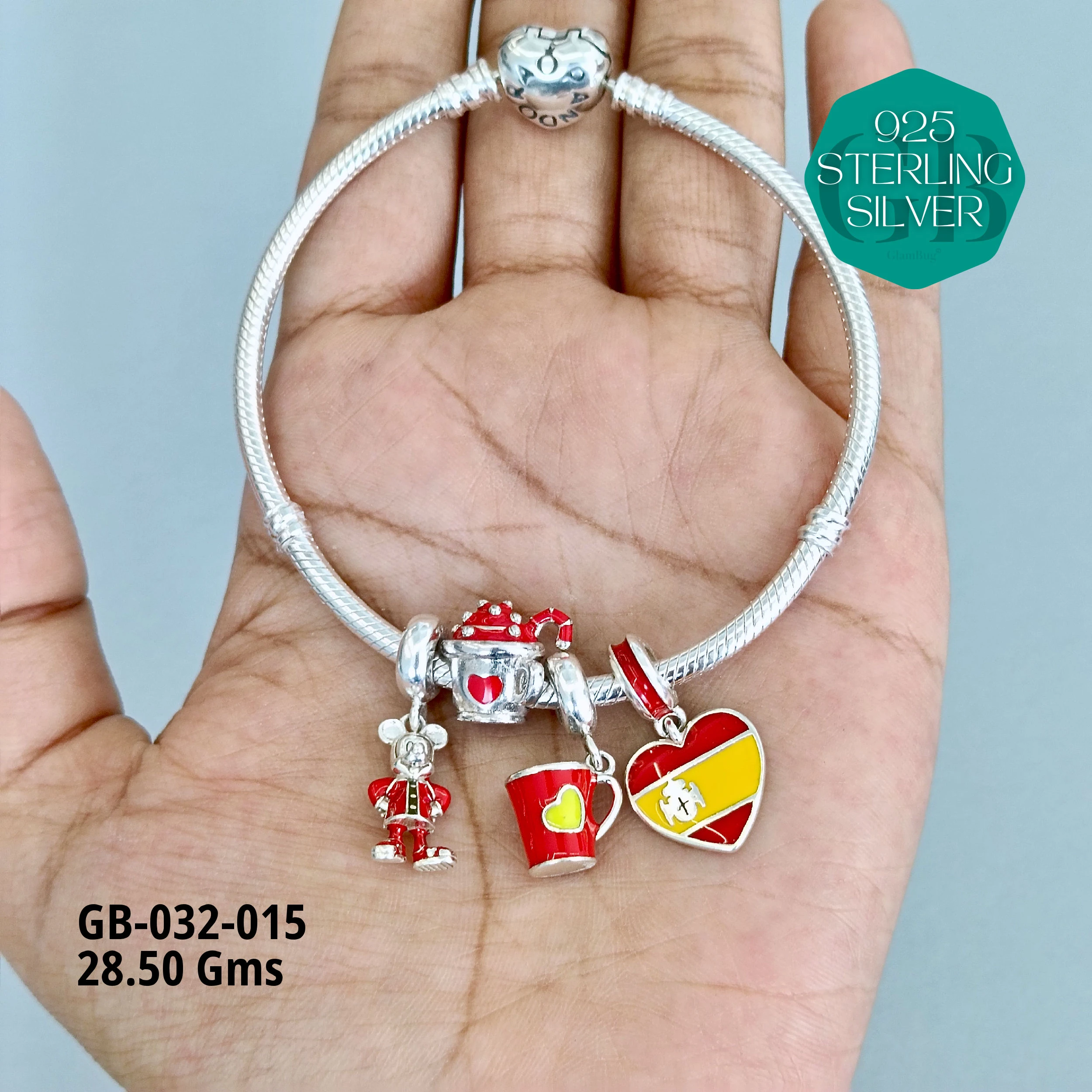 PANDORA BRACELETS - Premium 925 Silver Jewellery - SKU: GB-032-015 - Hyderabad Silver Importers