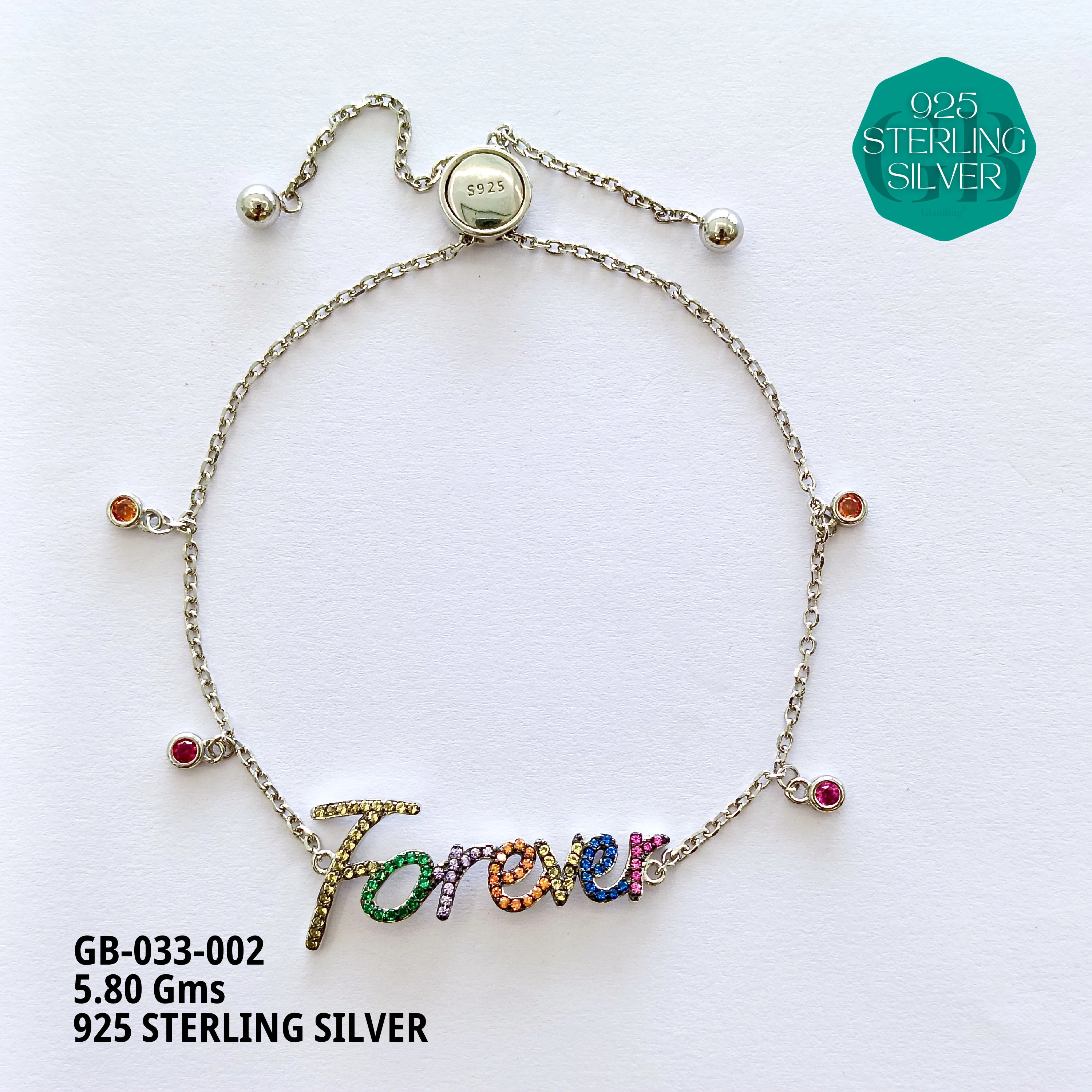 CHARMING ELEGANCE BRACELETS - Premium 925 Silver Jewellery - SKU: GB-033-002 - Hyderabad Silver Importers